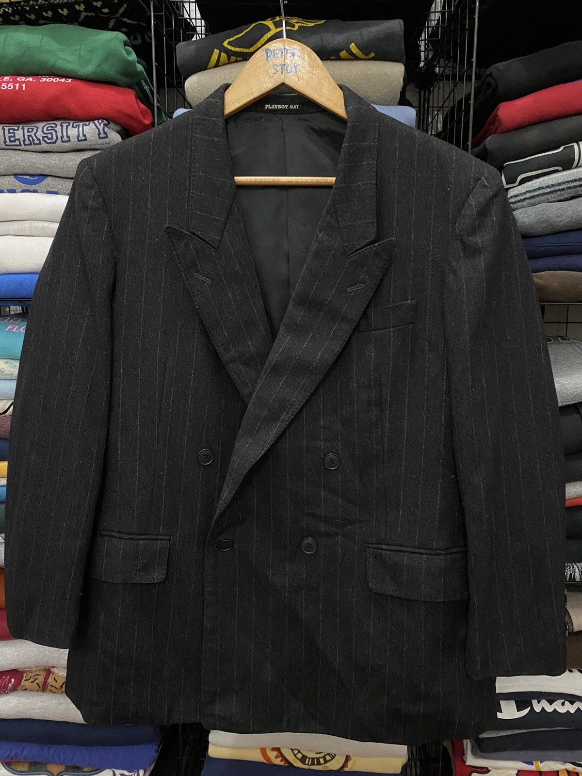 Playboy × Vintage VINTAGE PLAYBOY SUIT WOOL FABRIC Size US M / EU 48-50 / 2 - 2 Thumbnail
