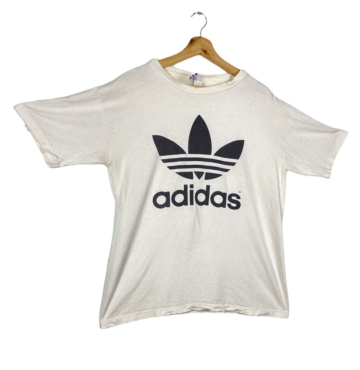 Adidas OFFER 🔥 Vintage Adidas Trefoil Print Mirrors Tee T Shirt Size US M / EU 48-50 / 2 - 2 Thumbnail