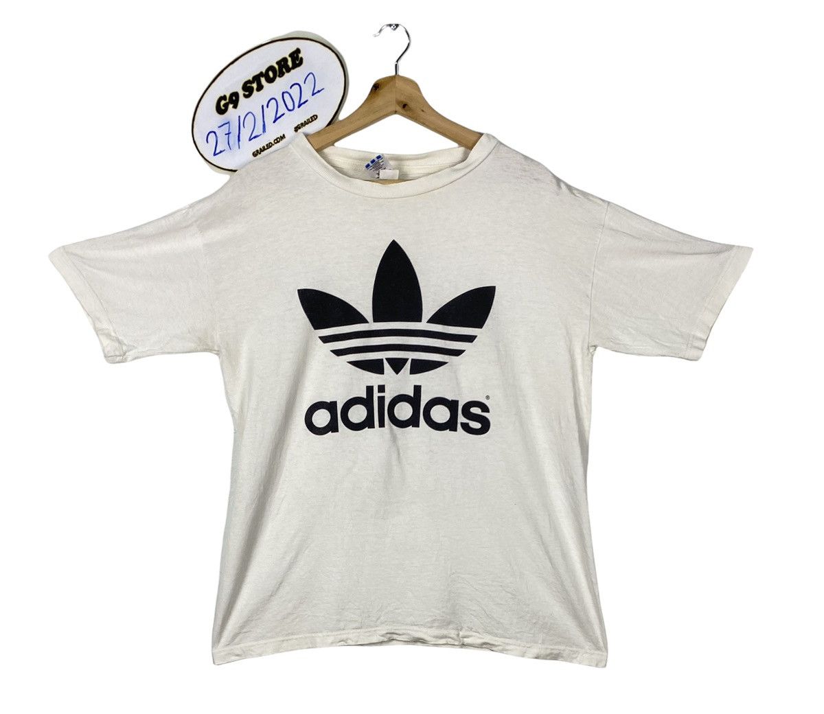 Adidas OFFER 🔥 Vintage Adidas Trefoil Print Mirrors Tee T Shirt Size US M / EU 48-50 / 2 - 1 Thumbnail