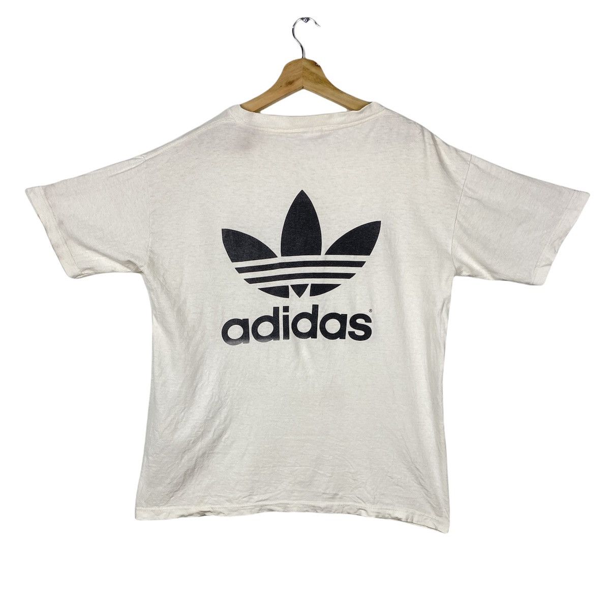 Adidas OFFER 🔥 Vintage Adidas Trefoil Print Mirrors Tee T Shirt Size US M / EU 48-50 / 2 - 3 Thumbnail
