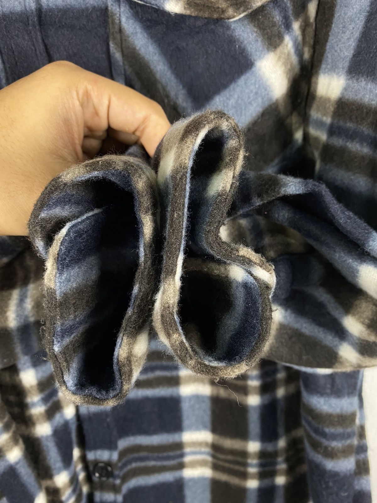 Flannel STEAL🔥Vintage Checkered Fleece Button Up Flannel By Zauber Size US L / EU 52-54 / 3 - 7 Thumbnail