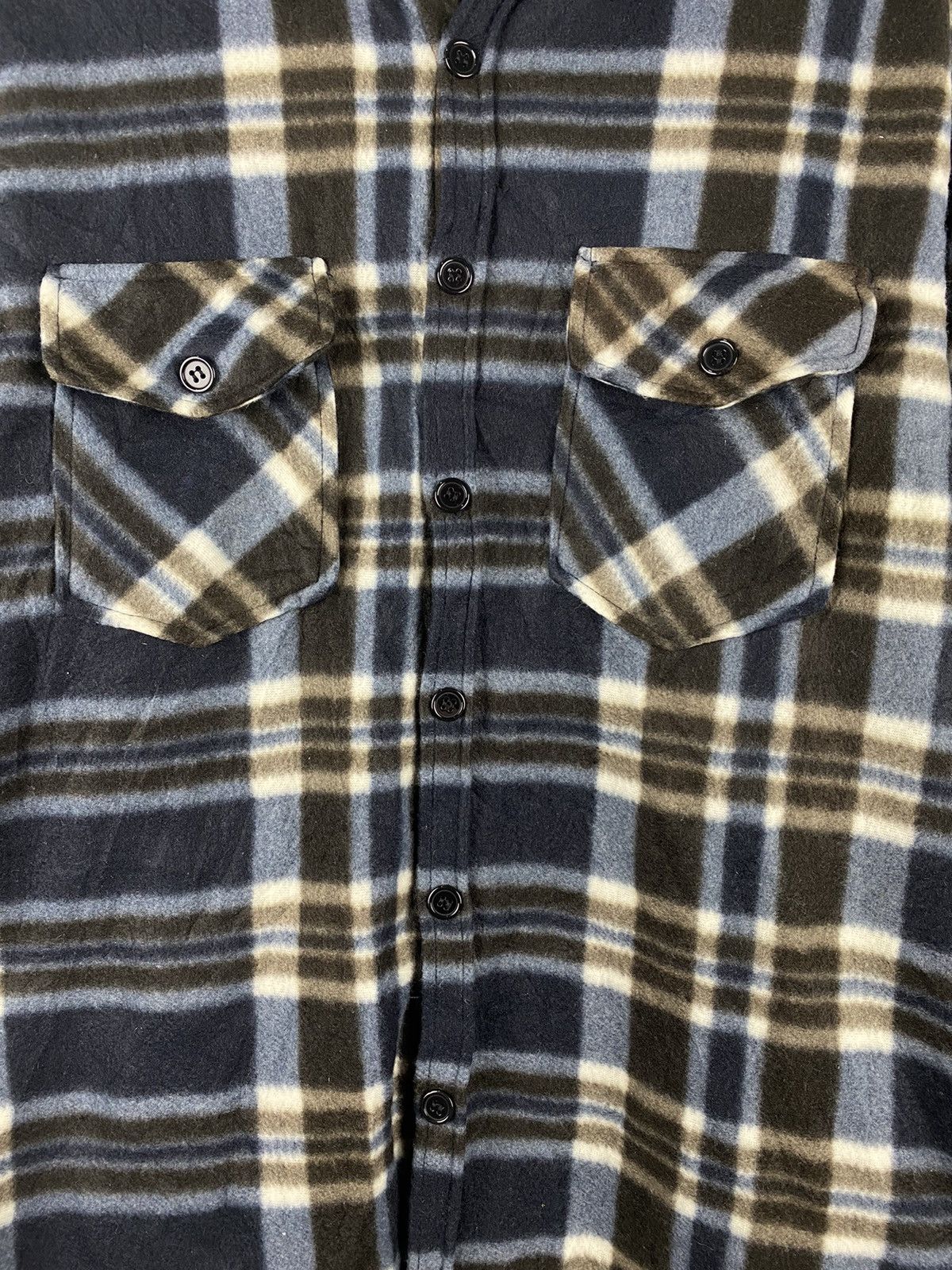 Flannel STEAL🔥Vintage Checkered Fleece Button Up Flannel By Zauber Size US L / EU 52-54 / 3 - 2 Thumbnail