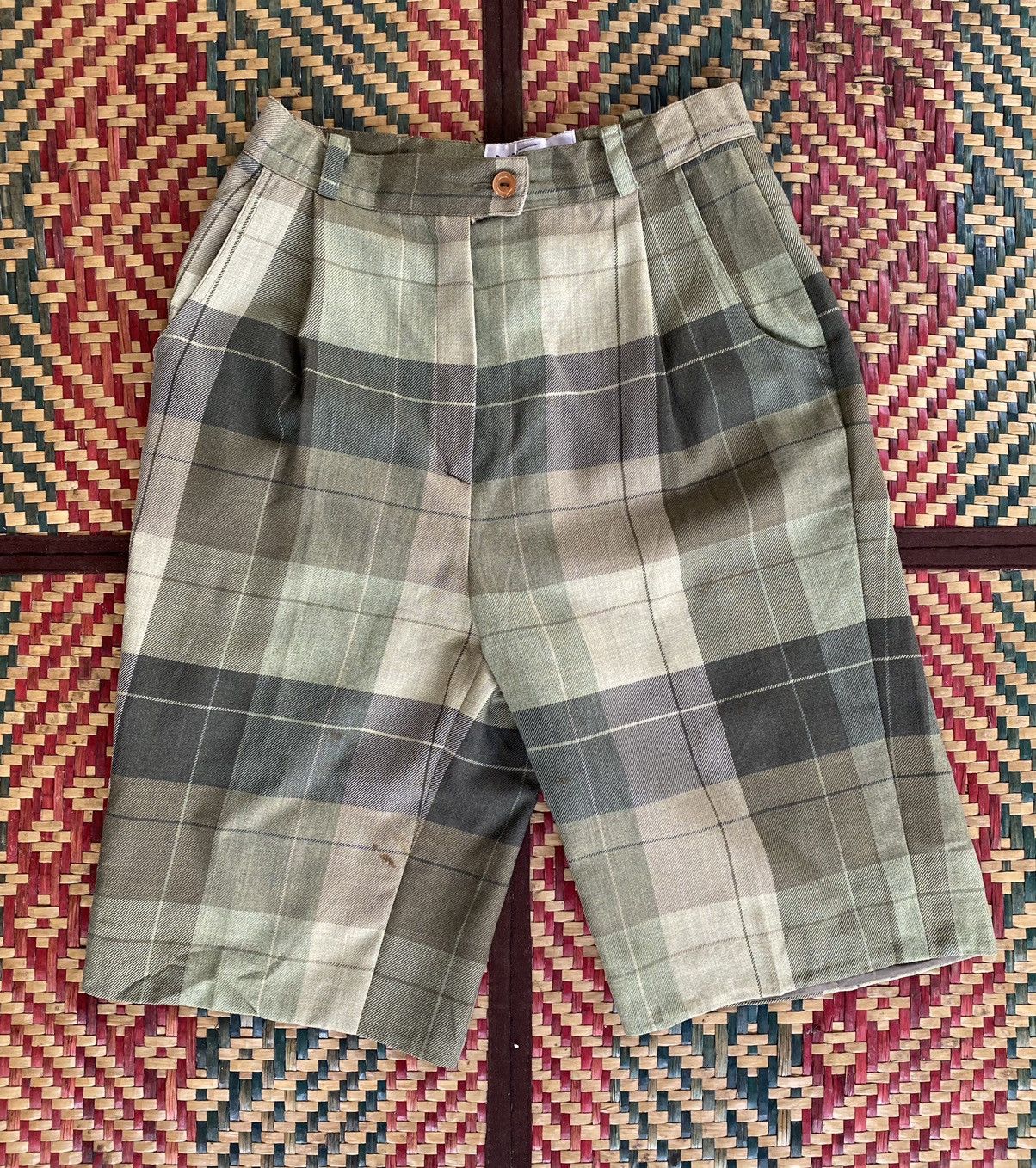 Vintage Vintage Marianti Checkered Shadow Plaid Shorts Pants Size 26" / US 2 / IT 38 - 1 Thumbnail