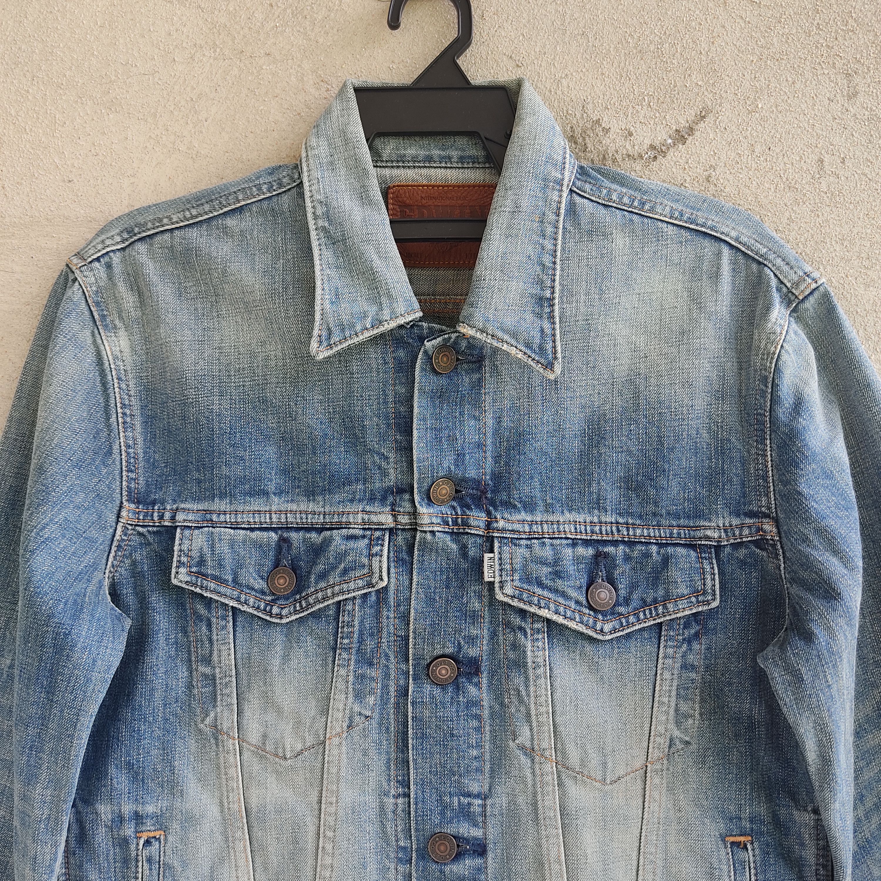 Edwin Vintage Edwin Faded Denim Jacket Size US M / EU 48-50 / 2 - 3 Thumbnail