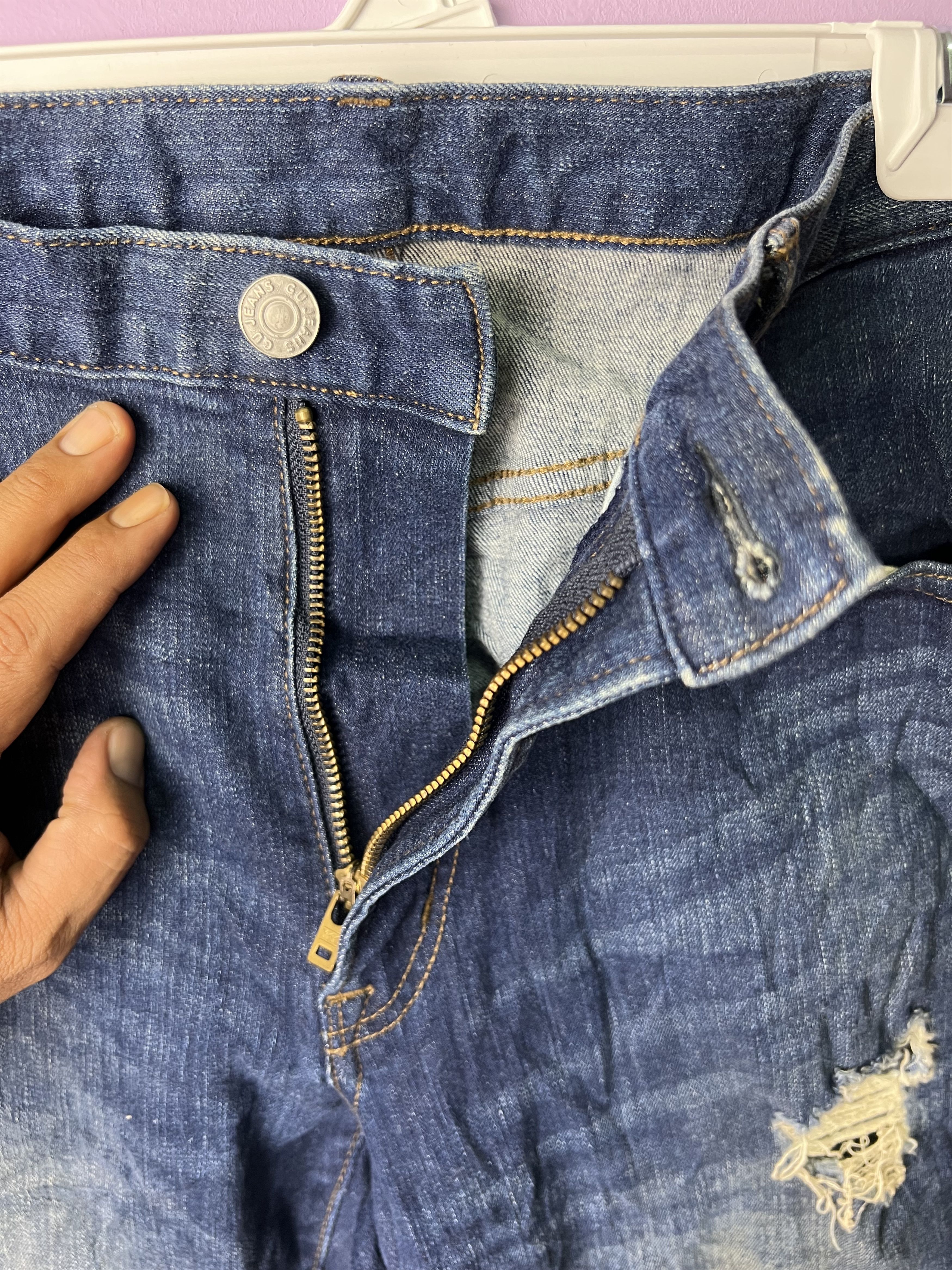 GU 🔥Gu Japanese Brand Distressed Denim Size US 34 / EU 50 - 12 Thumbnail
