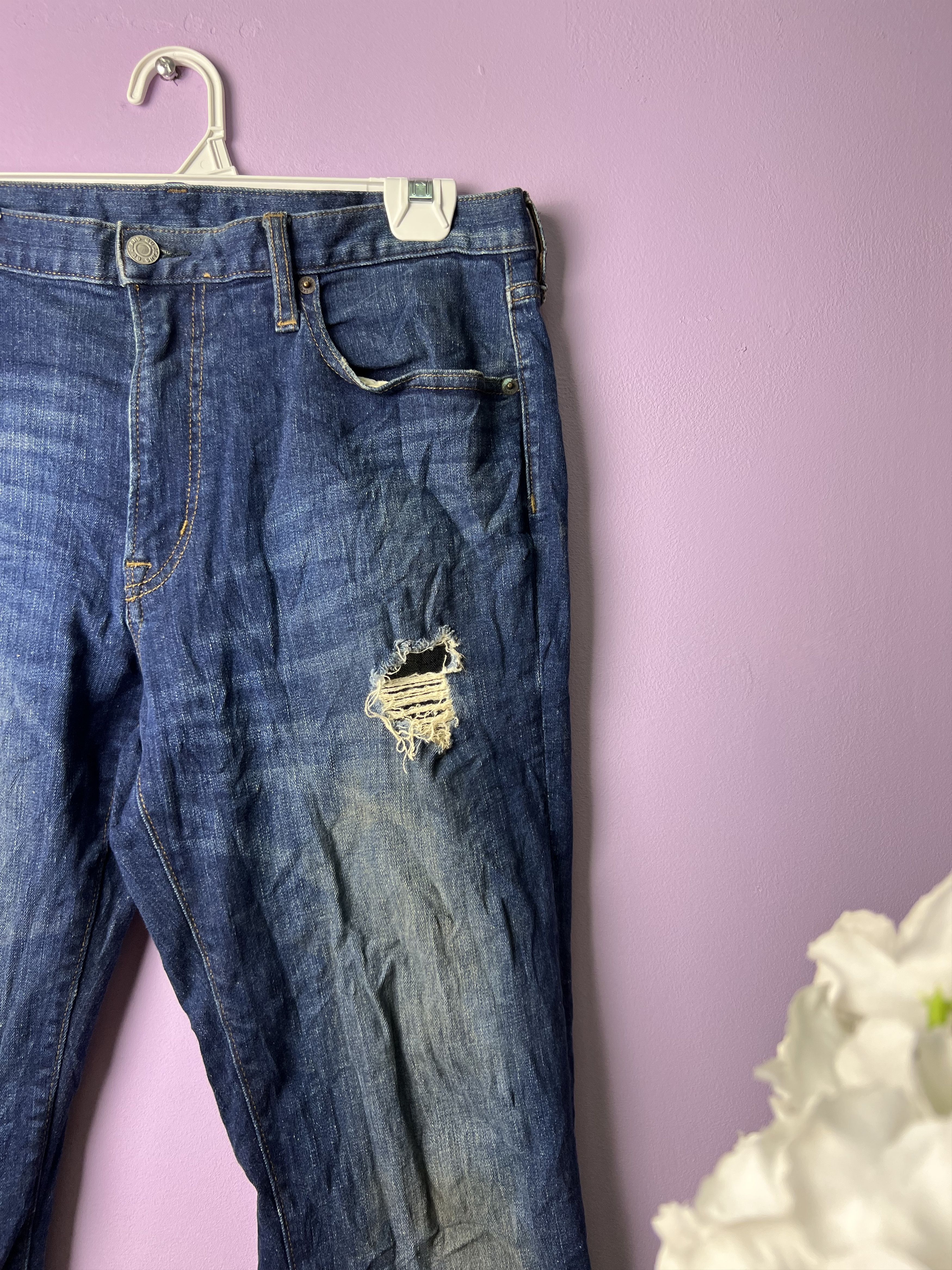 GU 🔥Gu Japanese Brand Distressed Denim Size US 34 / EU 50 - 8 Thumbnail