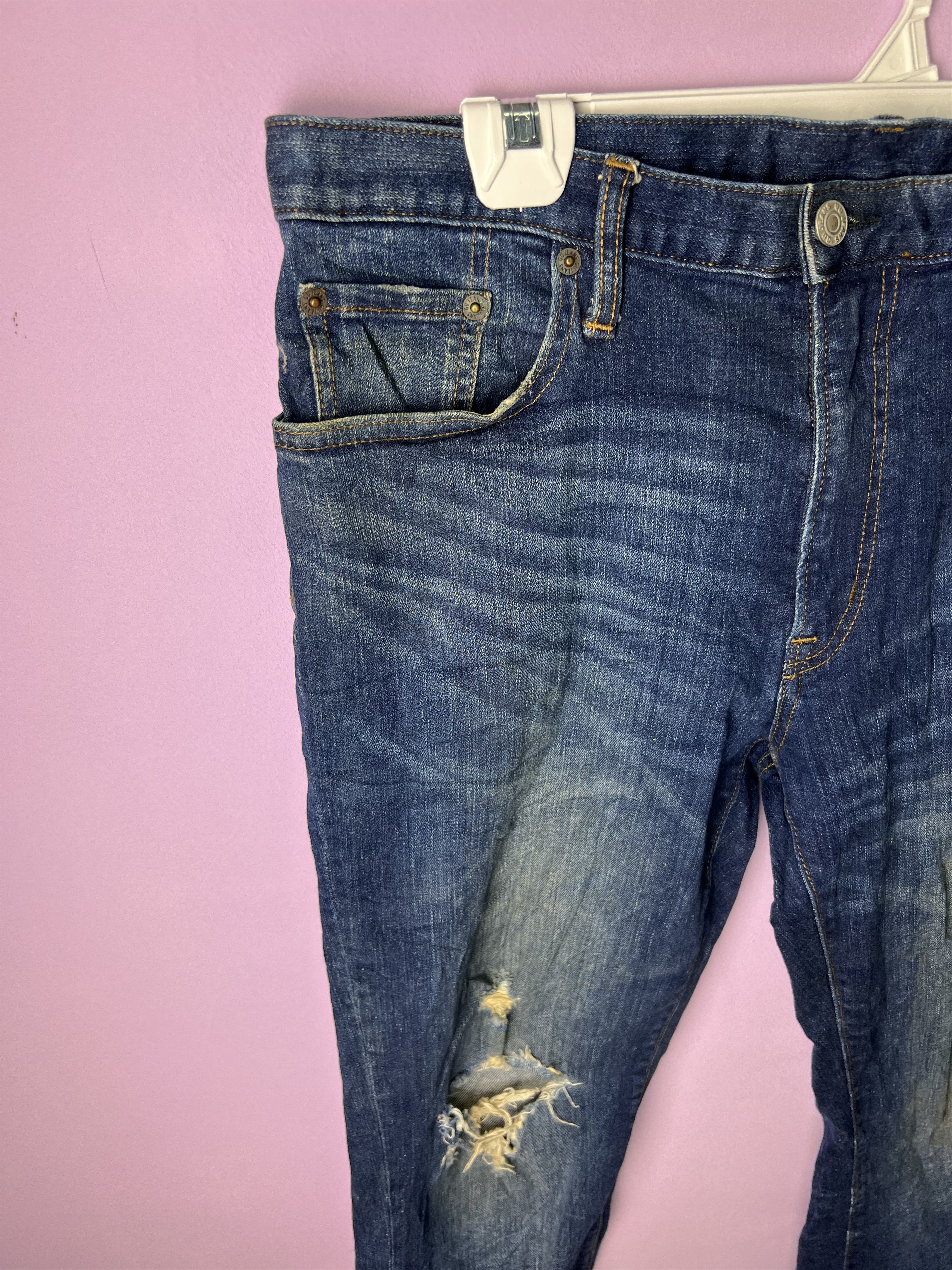 GU 🔥Gu Japanese Brand Distressed Denim Size US 34 / EU 50 - 4 Thumbnail