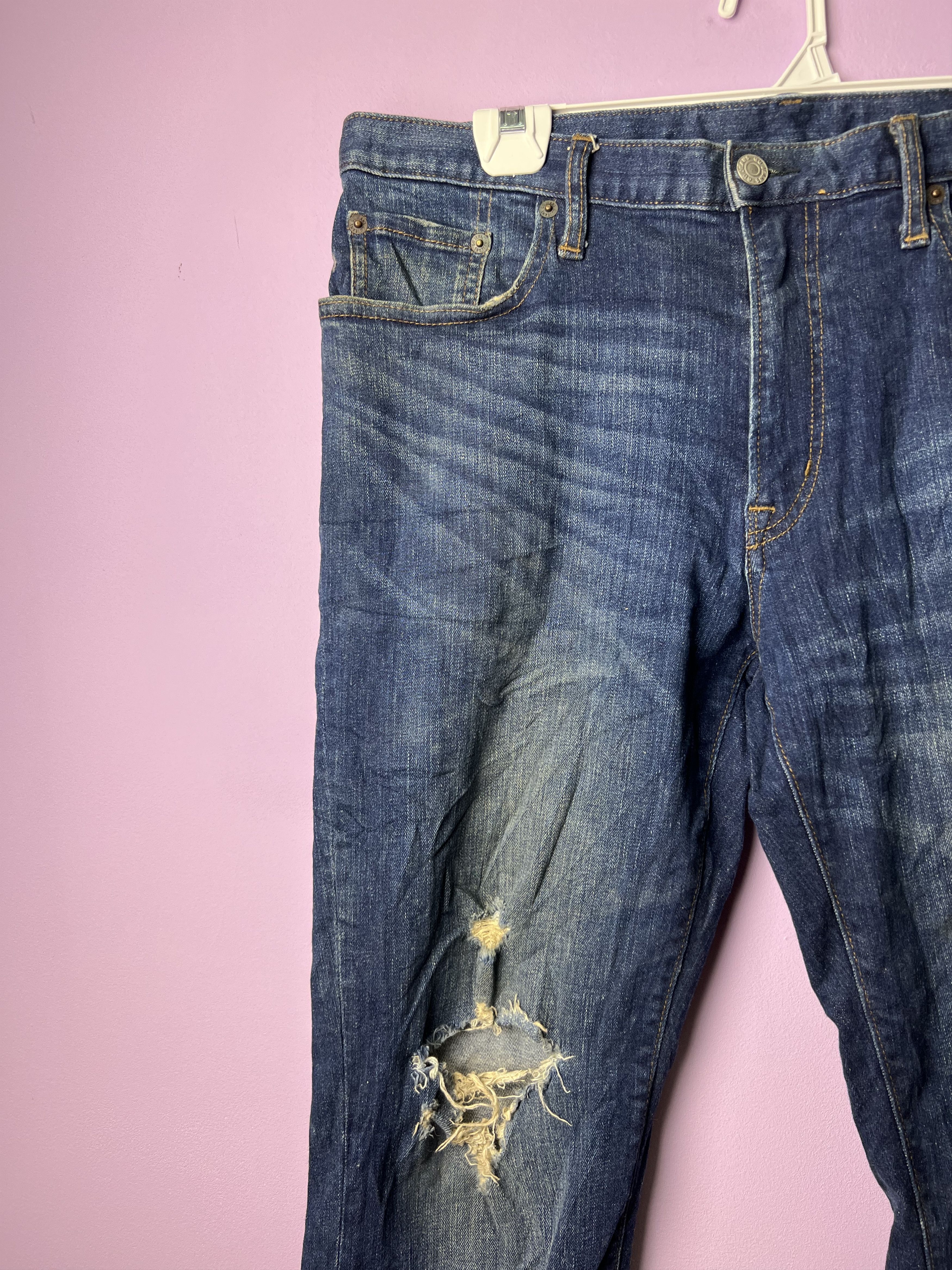 GU 🔥Gu Japanese Brand Distressed Denim Size US 34 / EU 50 - 7 Thumbnail