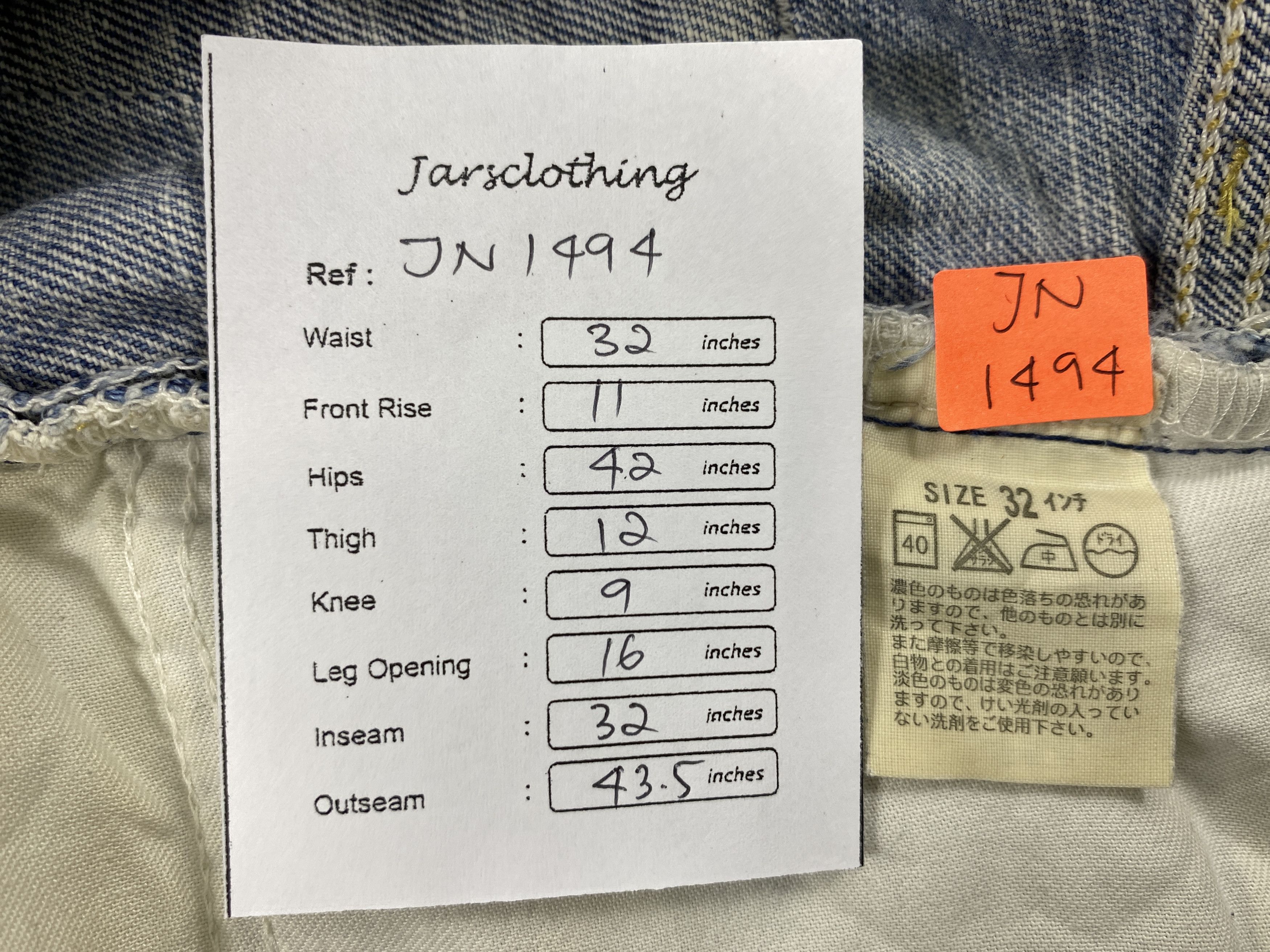 Levi's Light Blue Wash Vintage Levi's 533 32x32 Denim -JN1494 Size US 32 / EU 48 - 8 Thumbnail