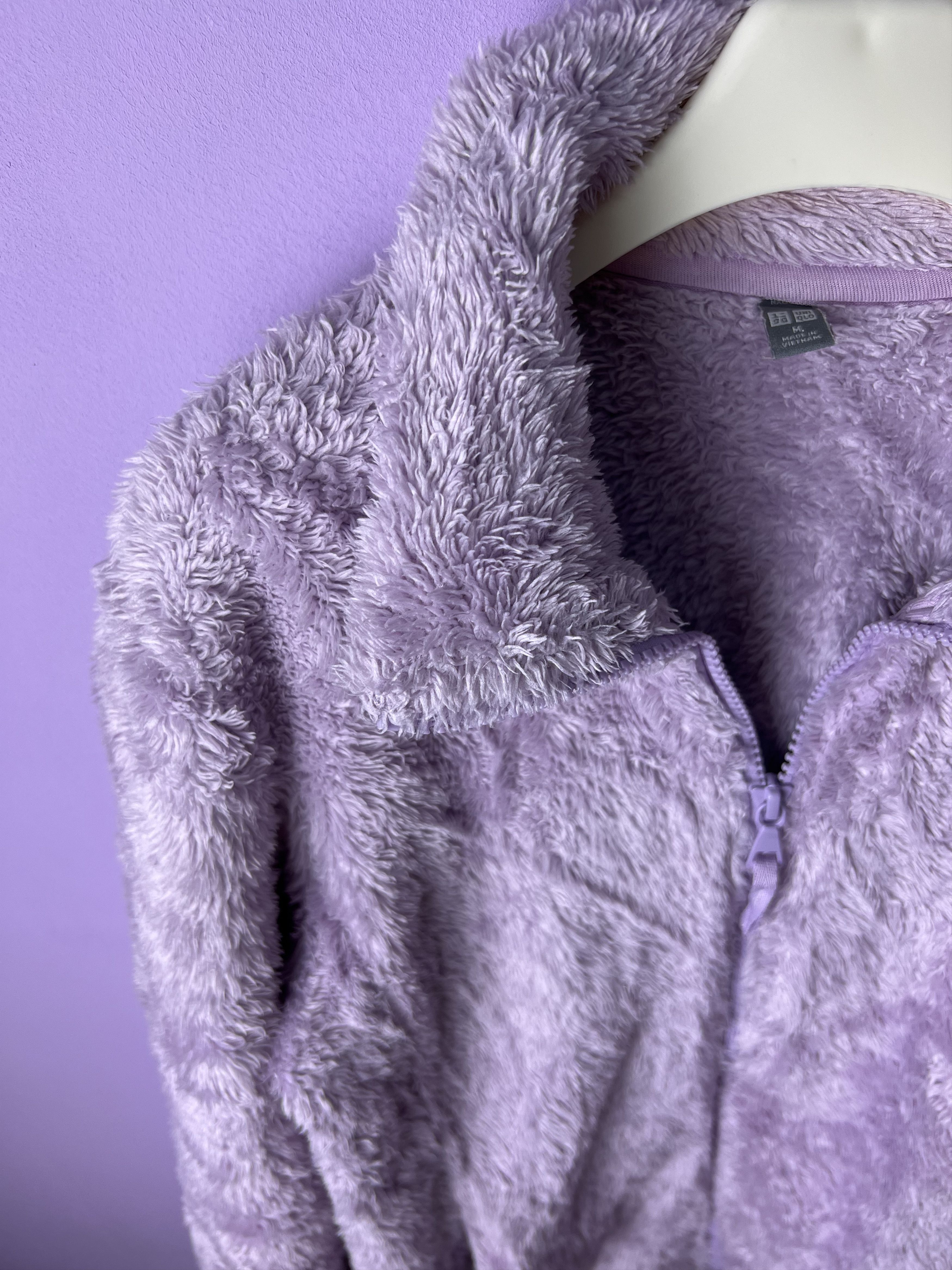 Japanese Brand 🔥Purple Uniqlo Faux Fur Zipper Jackets Size US S / EU 44-46 / 1 - 9 Thumbnail
