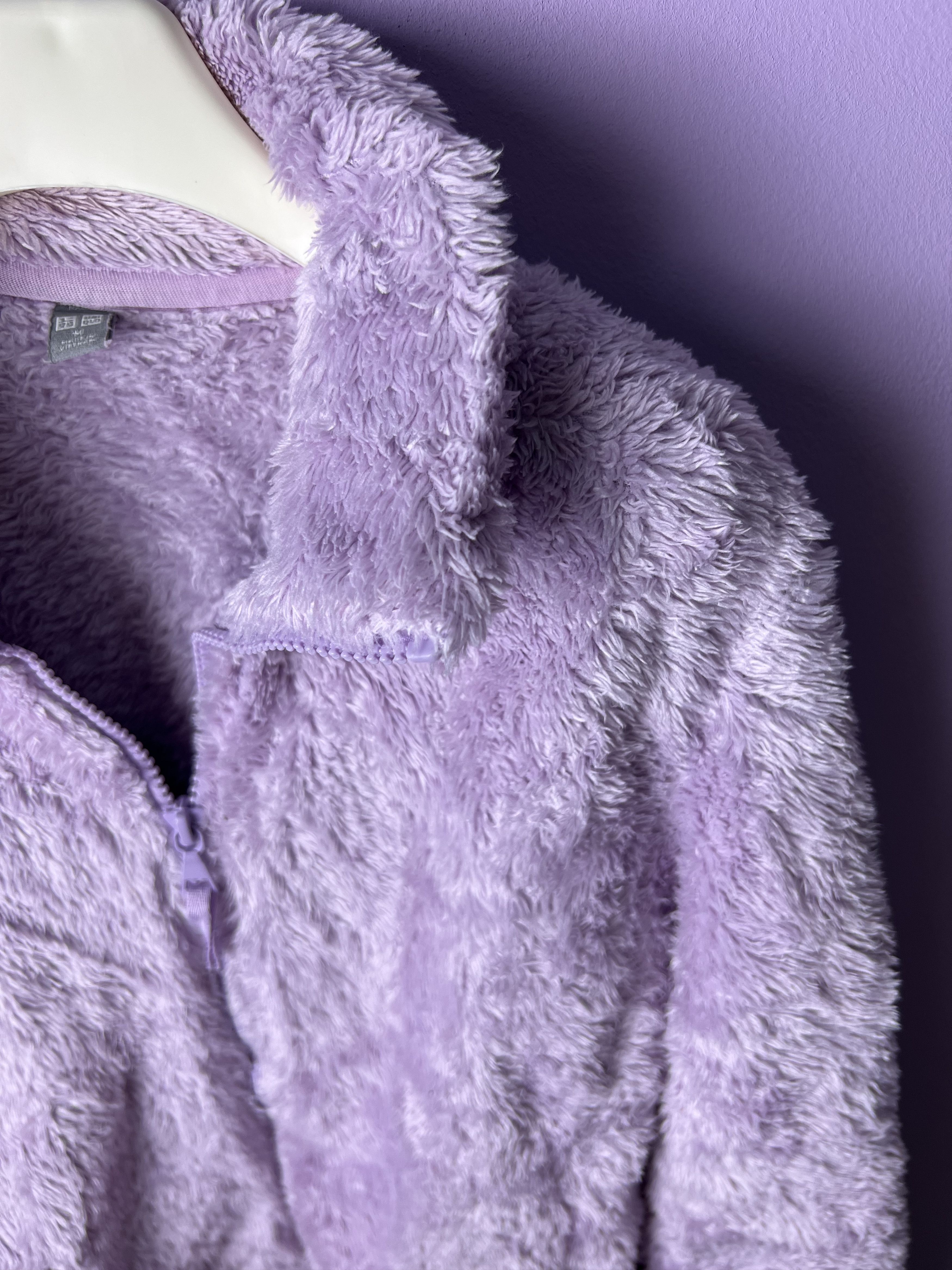 Japanese Brand 🔥Purple Uniqlo Faux Fur Zipper Jackets Size US S / EU 44-46 / 1 - 10 Thumbnail