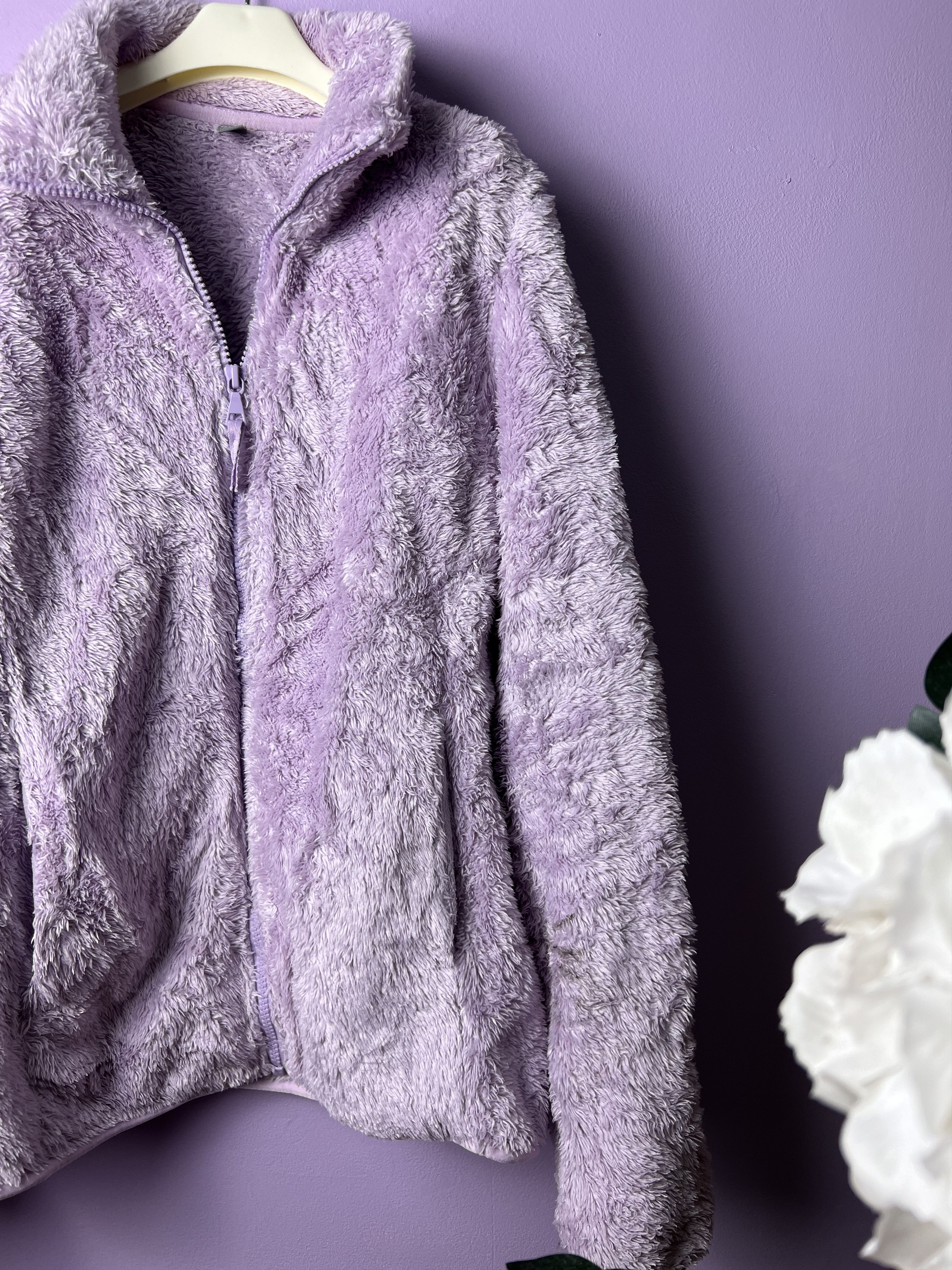 Japanese Brand 🔥Purple Uniqlo Faux Fur Zipper Jackets Size US S / EU 44-46 / 1 - 4 Thumbnail
