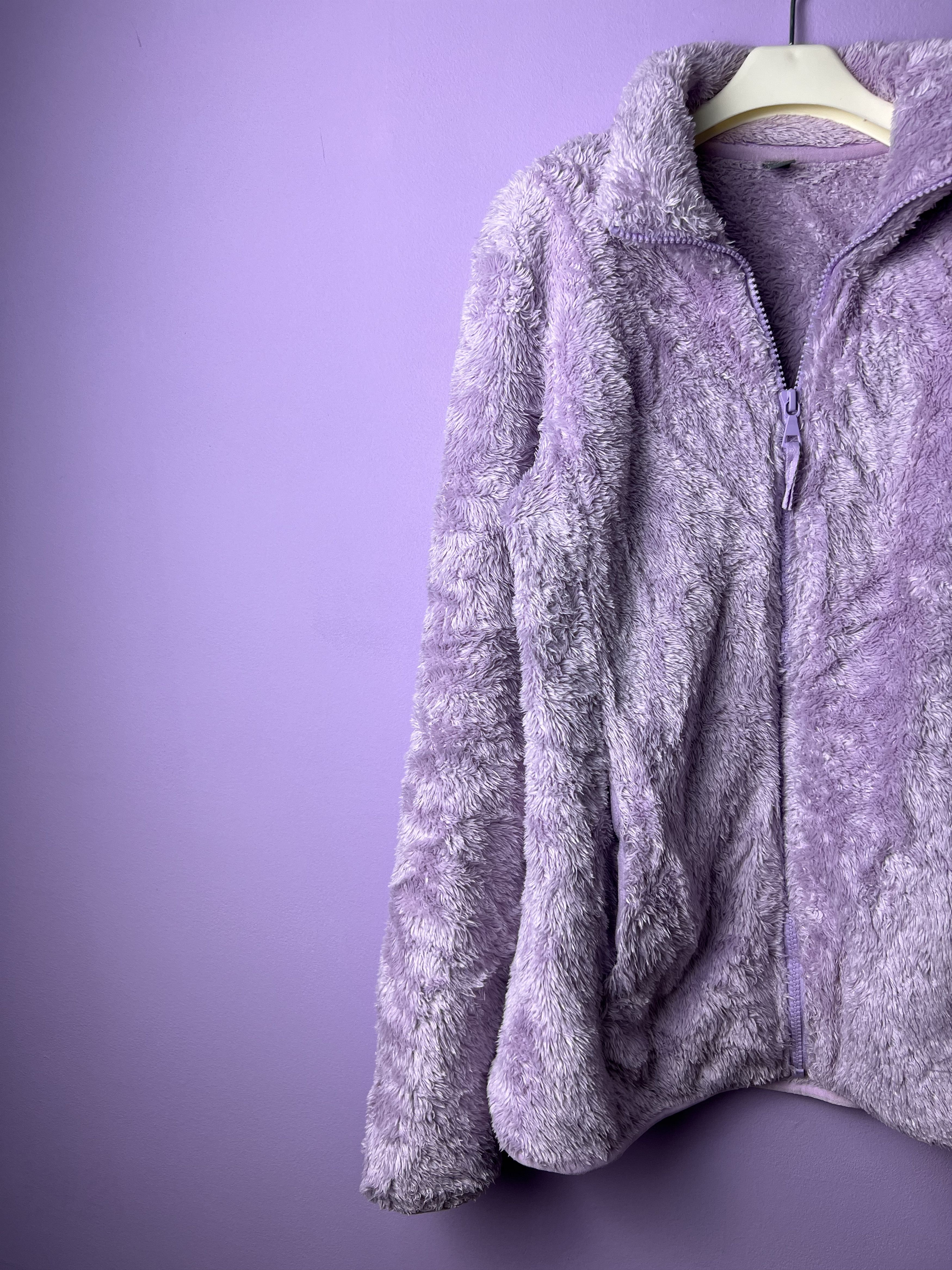 Japanese Brand 🔥Purple Uniqlo Faux Fur Zipper Jackets Size US S / EU 44-46 / 1 - 3 Thumbnail