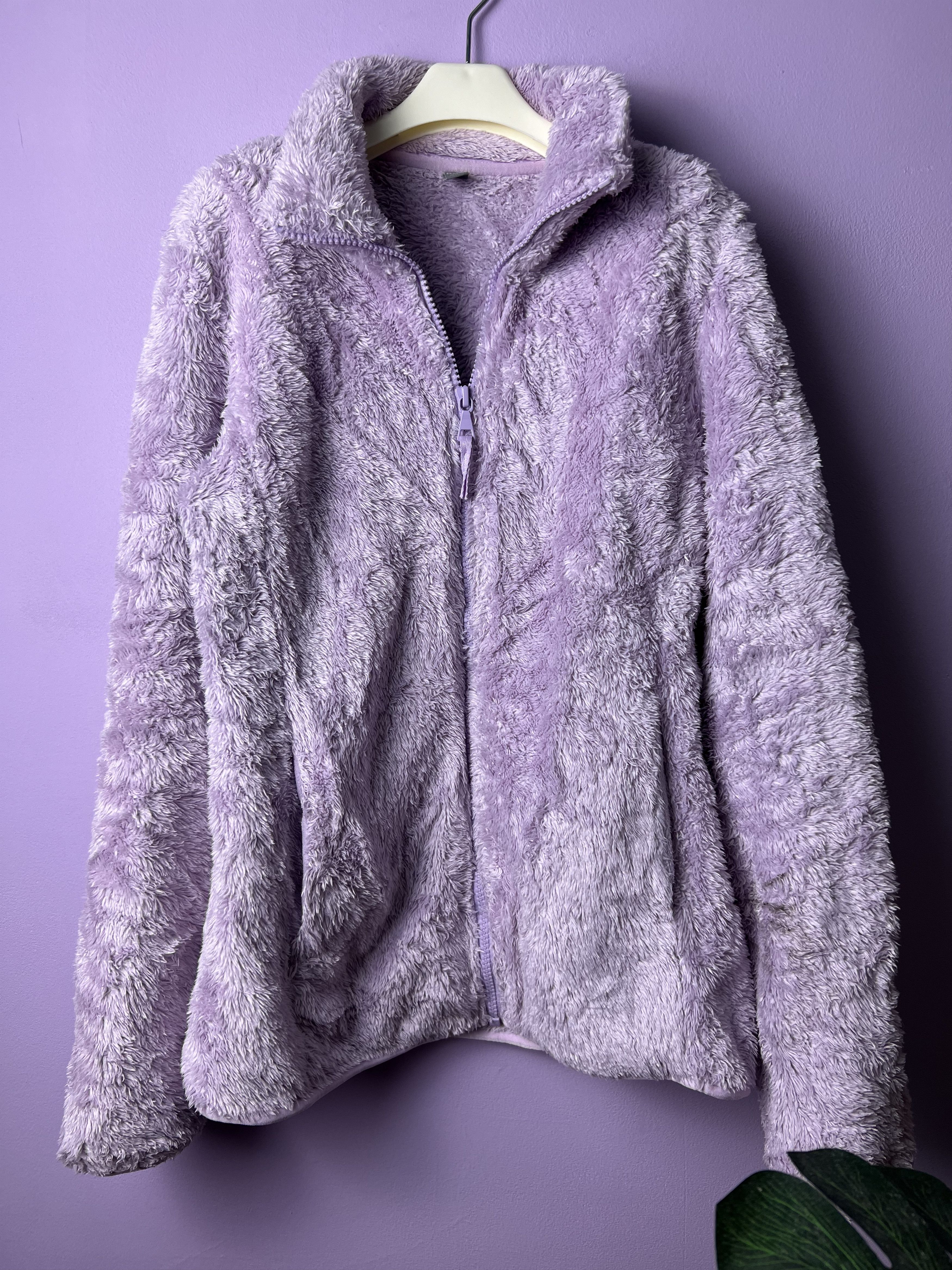 Japanese Brand 🔥Purple Uniqlo Faux Fur Zipper Jackets Size US S / EU 44-46 / 1 - 2 Thumbnail