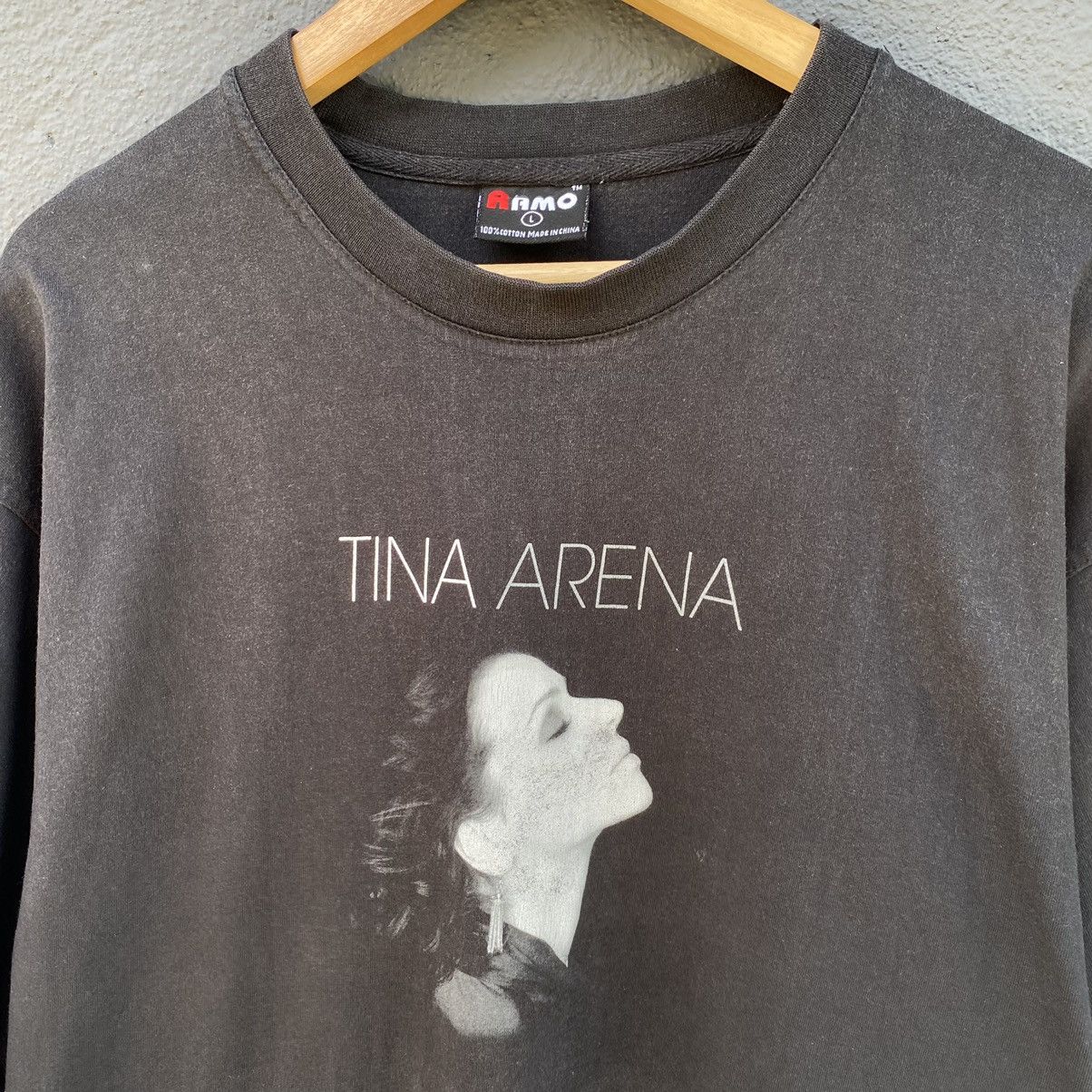 Band Tees Thrashed Faded Vintage Y2K Tina Arena Singer ERD GRUNGE TEE Size US L / EU 52-54 / 3 - 3 Thumbnail