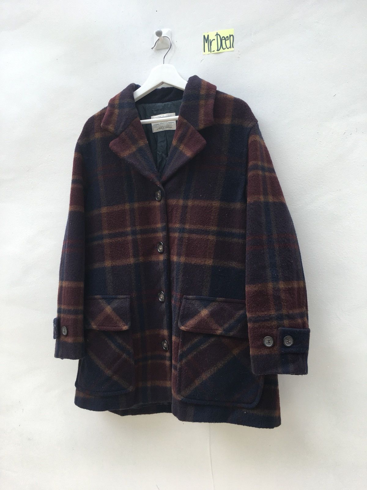 United Colors Of Benetton United Colors of Benettton Wool Winter Jacket Size US M / EU 48-50 / 2 - 2 Thumbnail