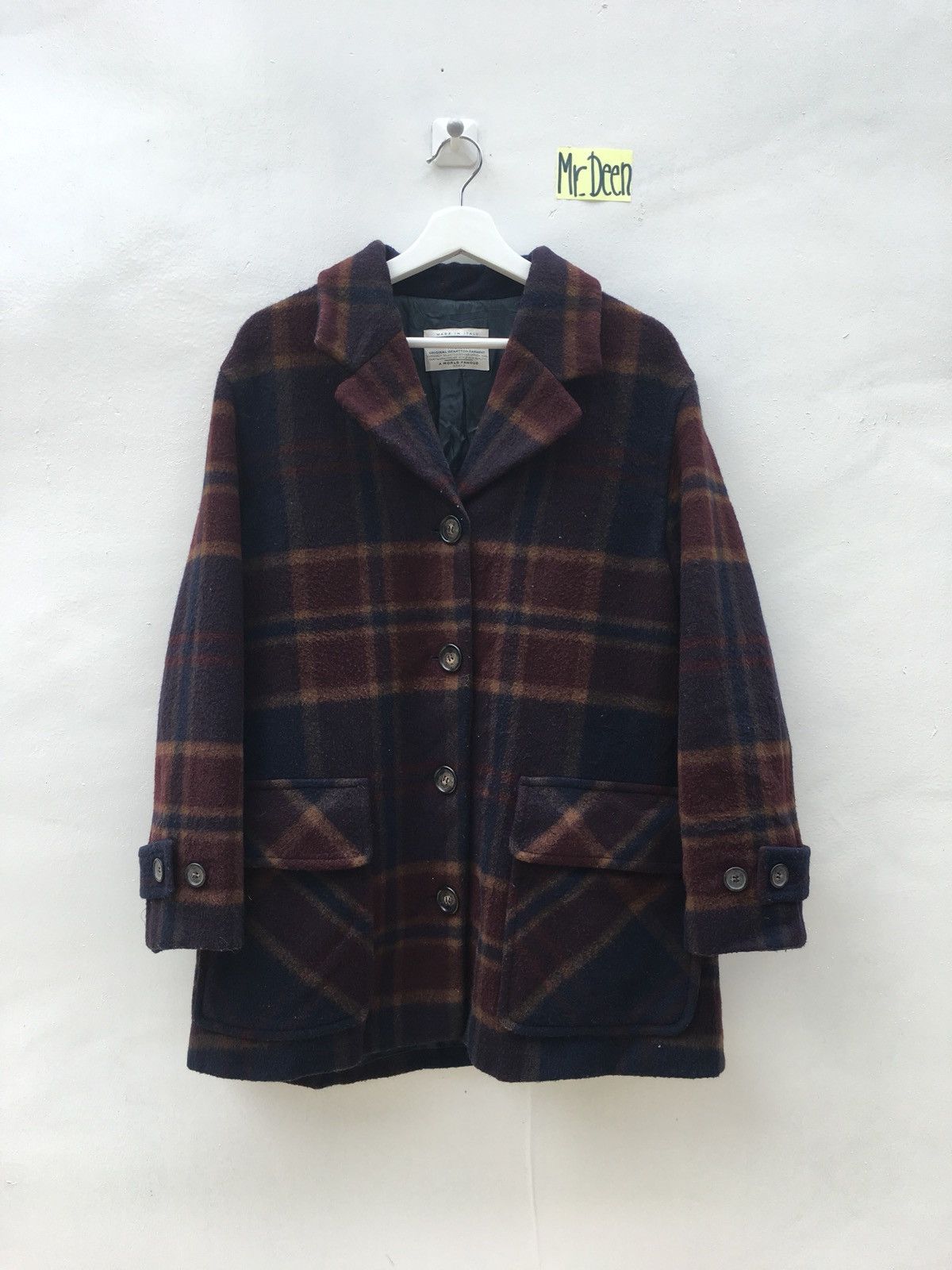 United Colors Of Benetton United Colors of Benettton Wool Winter Jacket Size US M / EU 48-50 / 2 - 1 Thumbnail