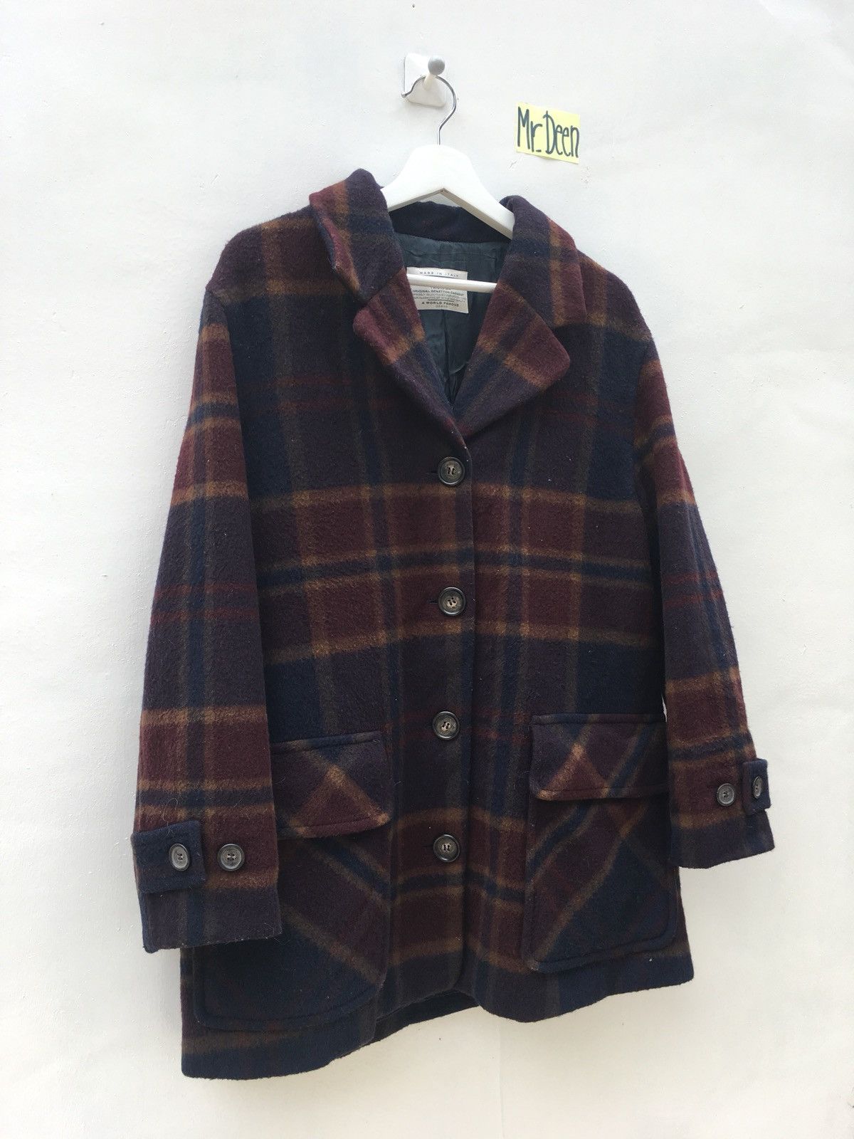 United Colors Of Benetton United Colors of Benettton Wool Winter Jacket Size US M / EU 48-50 / 2 - 3 Thumbnail