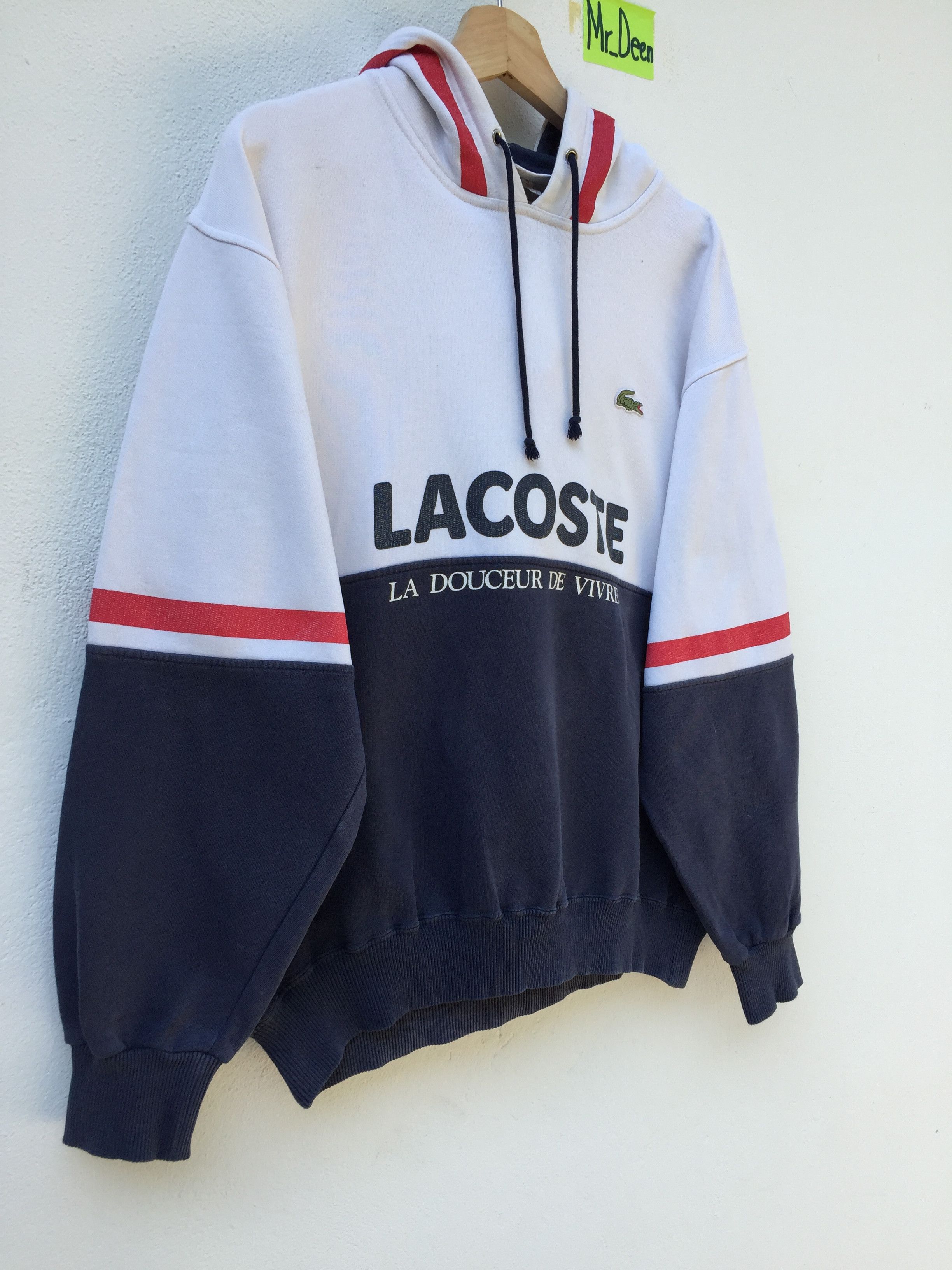 Lacoste Vintage Lacoste Big Logo Hoodie Spelllout Size US XL / EU 56 / 4 - 2 Thumbnail