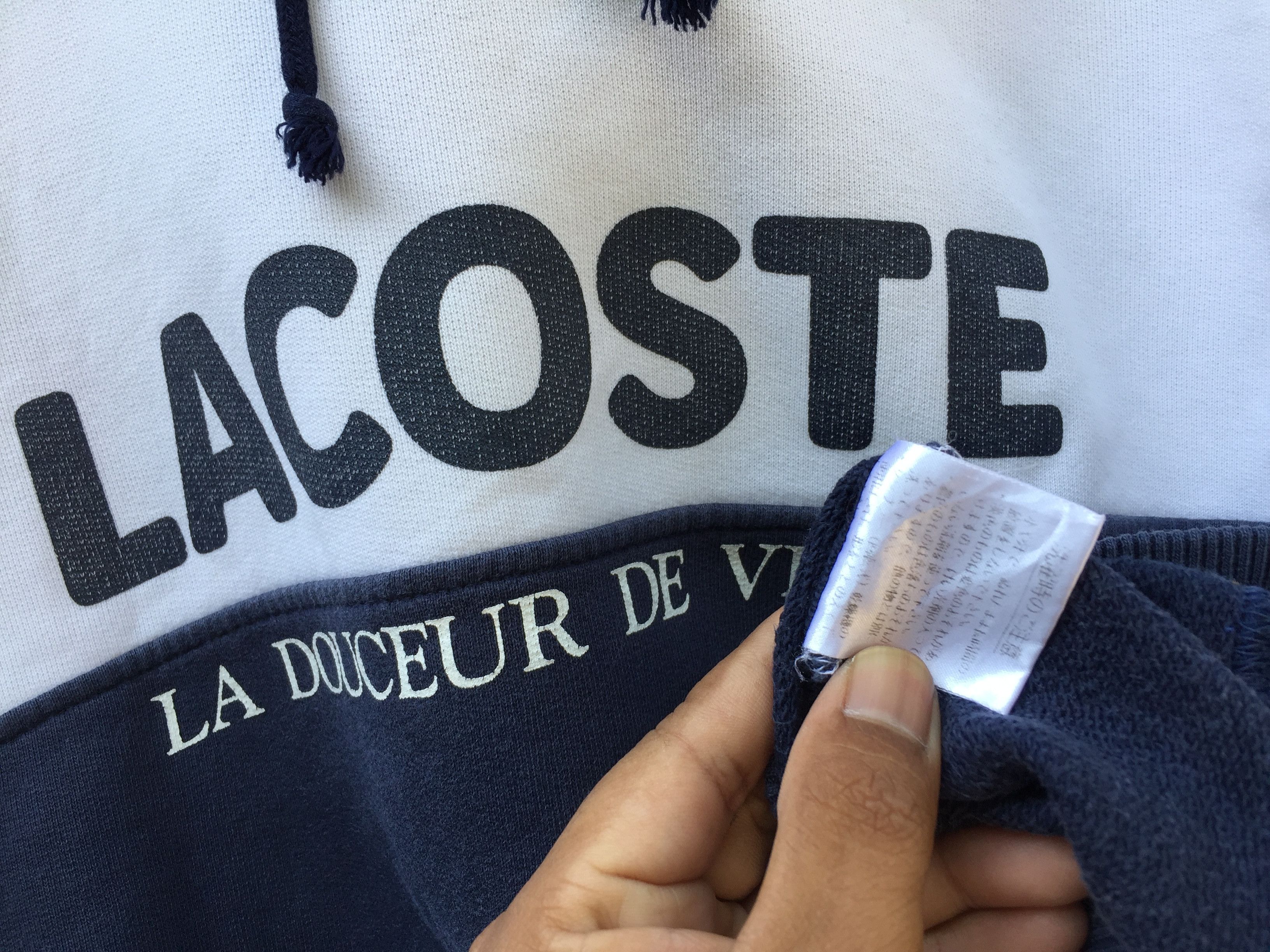 Lacoste Vintage Lacoste Big Logo Hoodie Spelllout Size US XL / EU 56 / 4 - 8 Thumbnail