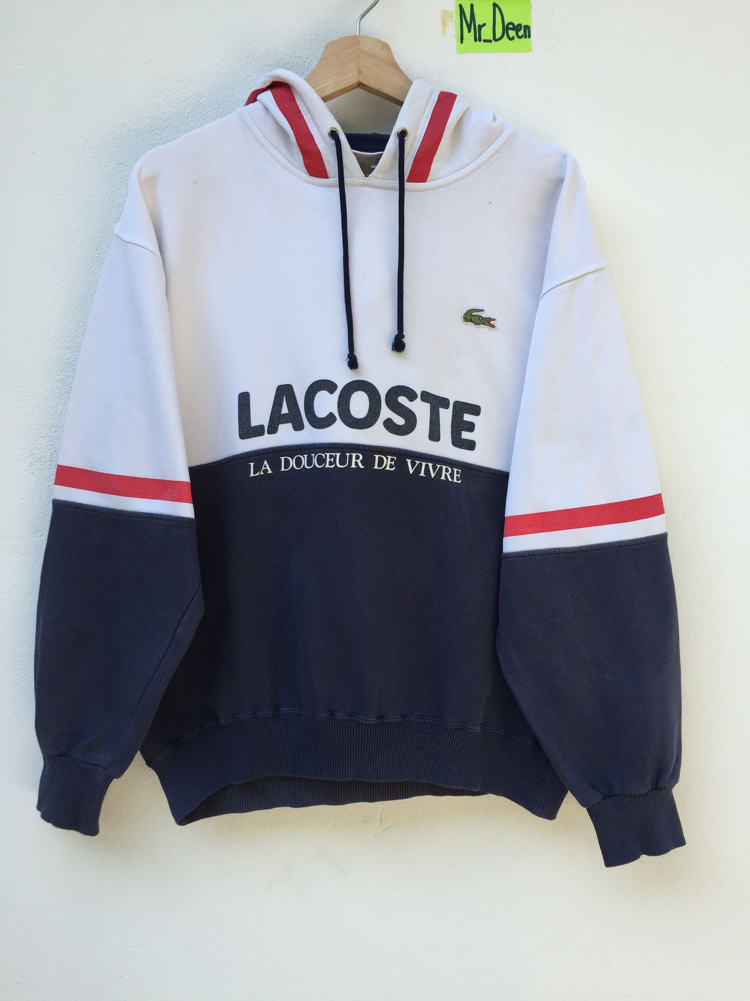 Lacoste Vintage Lacoste Big Logo Hoodie Spelllout Size US XL / EU 56 / 4 - 1 Thumbnail