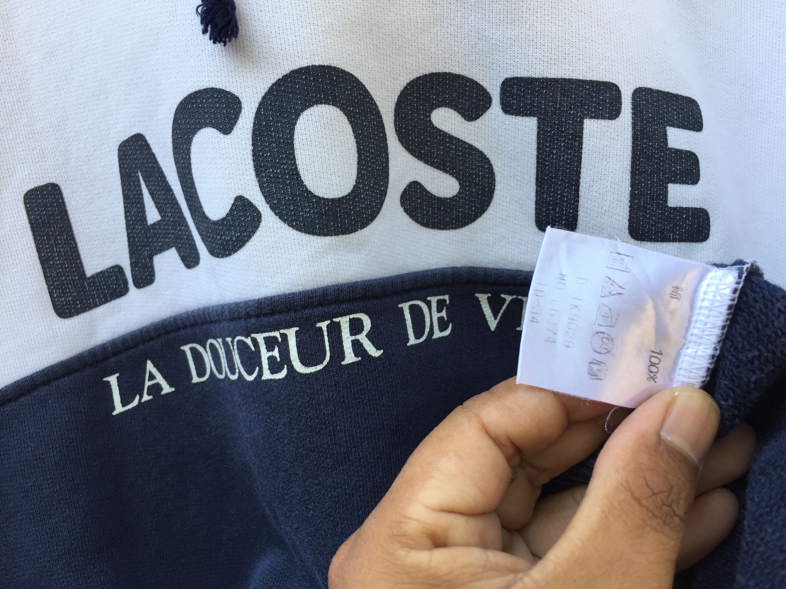 Lacoste Vintage Lacoste Big Logo Hoodie Spelllout Size US XL / EU 56 / 4 - 7 Thumbnail