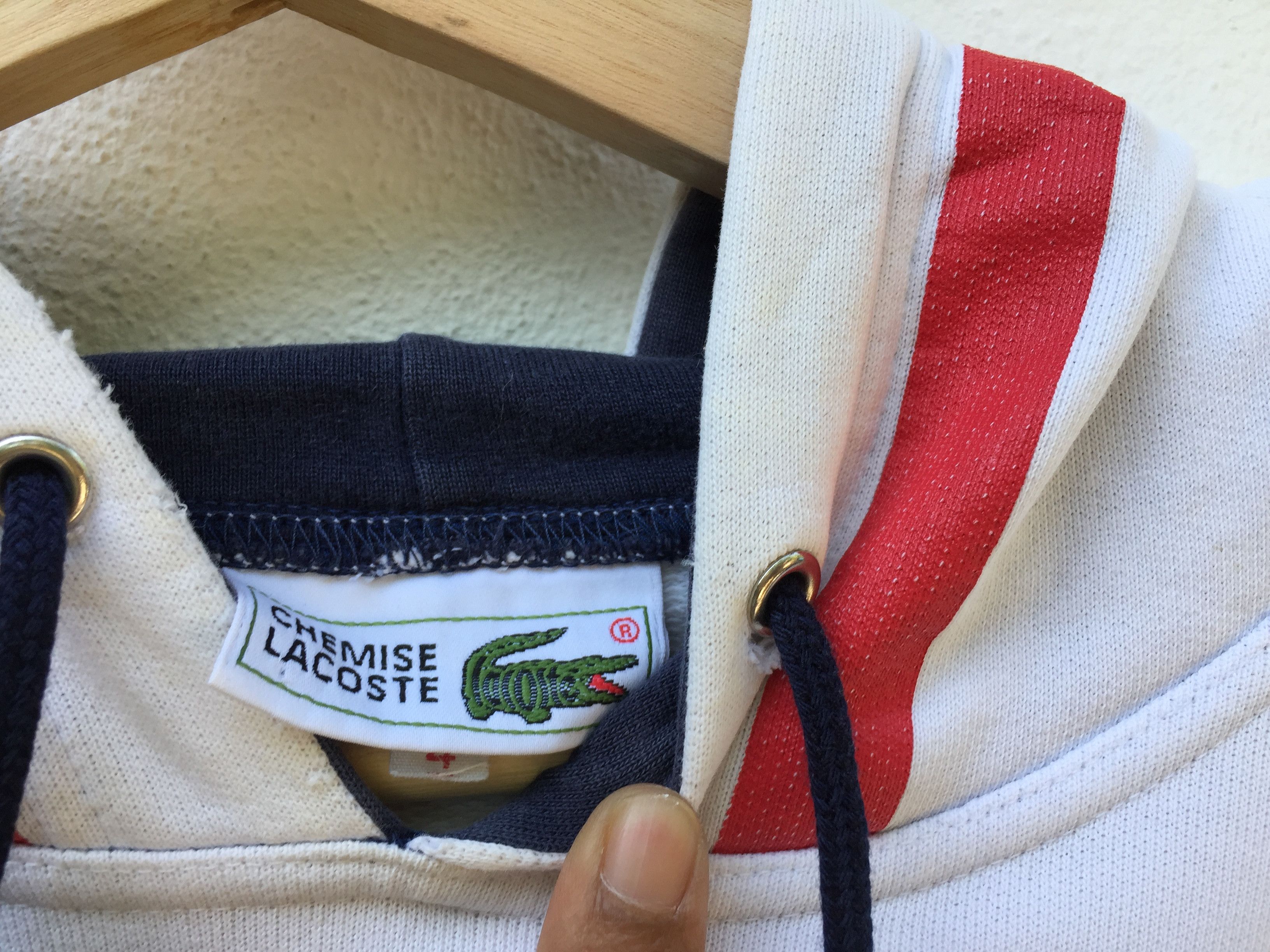 Lacoste Vintage Lacoste Big Logo Hoodie Spelllout Size US XL / EU 56 / 4 - 5 Thumbnail