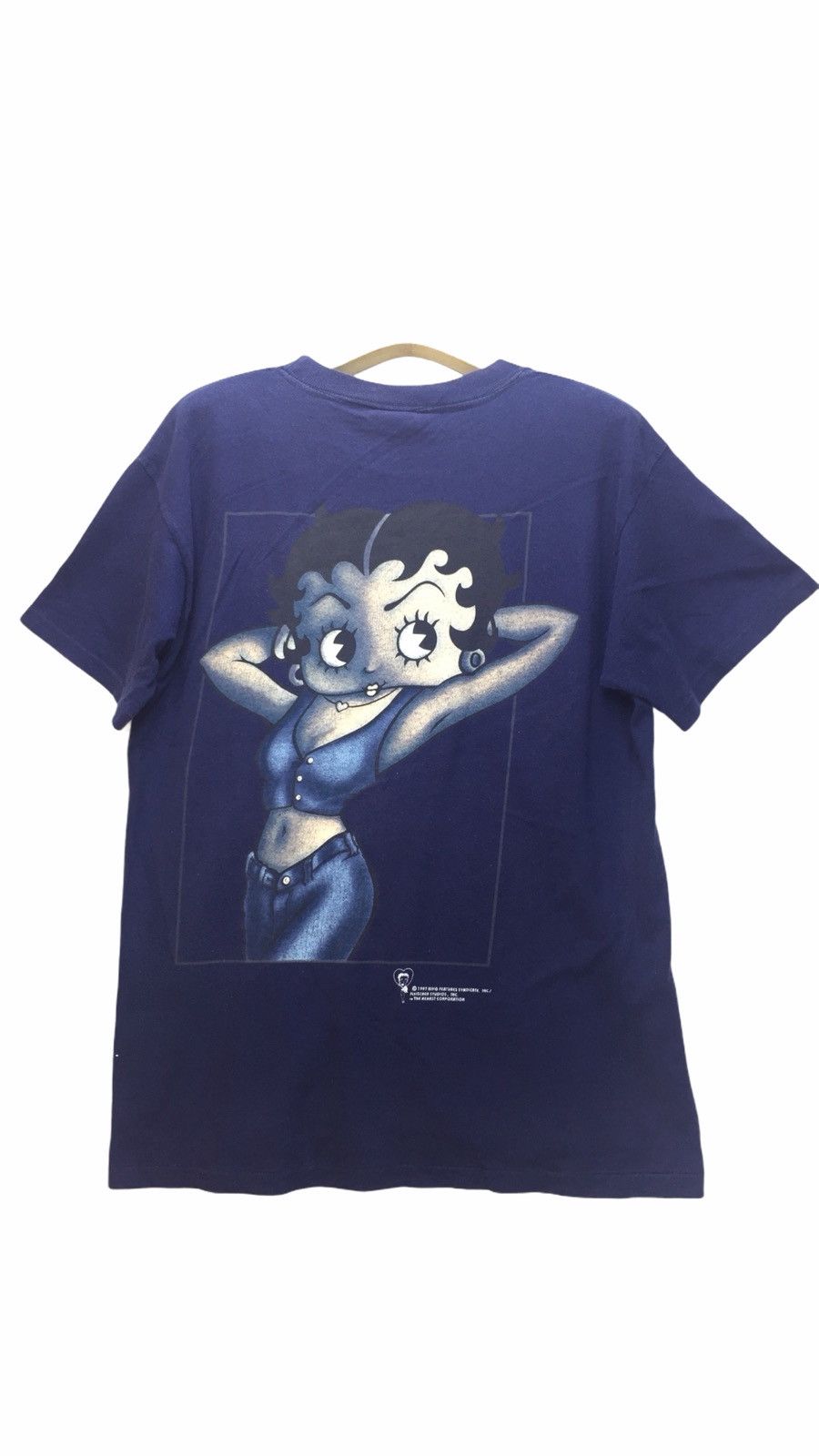 image of Made In USA x Vintage Boop Wear Betty Boop Tommy Big Logo Style in Black, Men's (Size Medium)