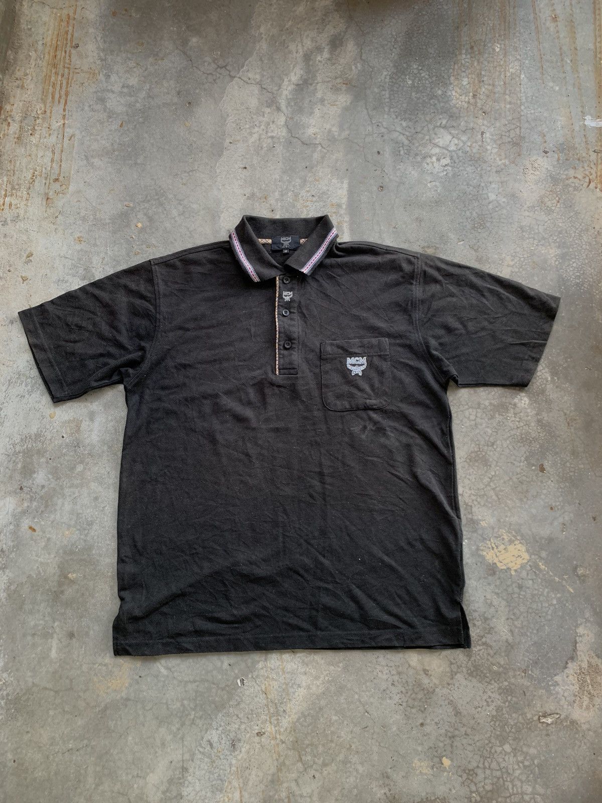 MCM Vintage 90s MCM Centre Embroided Logo Polo Tshirt Size US M / EU 48-50 / 2 - 2 Thumbnail