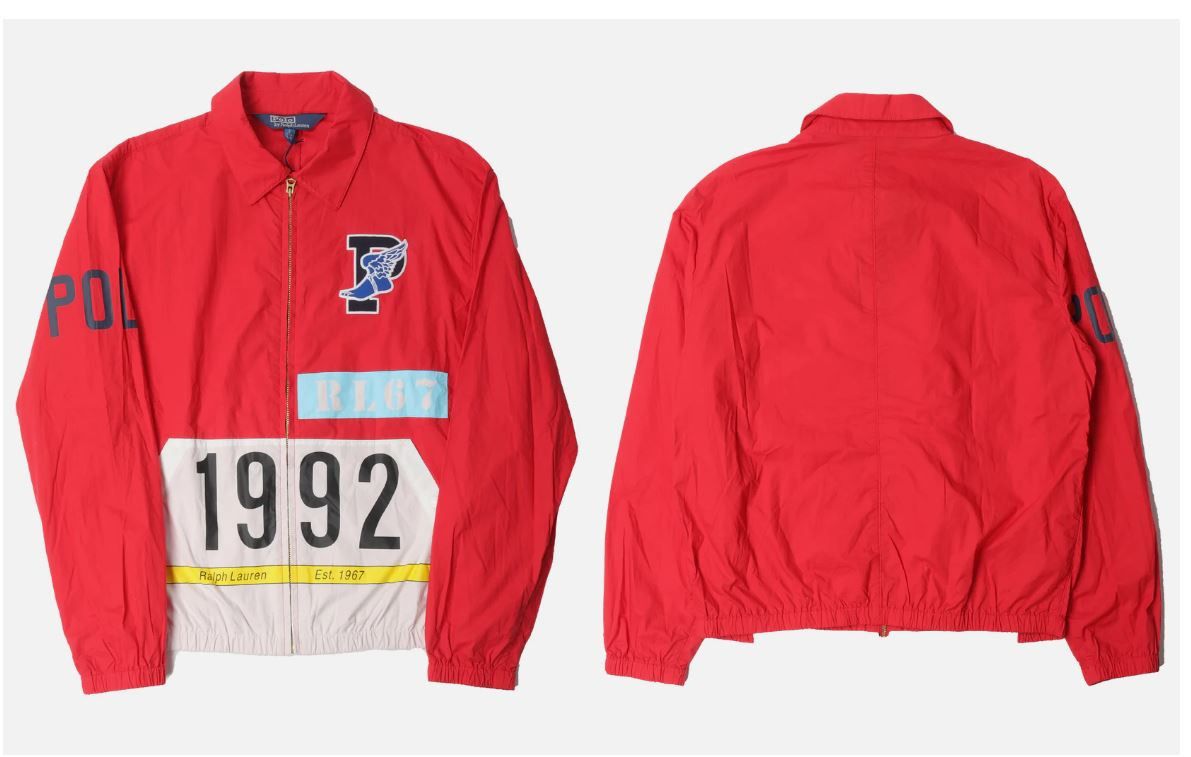 Polo ralph lauren 1992 best sale stadium plates pullover jacket