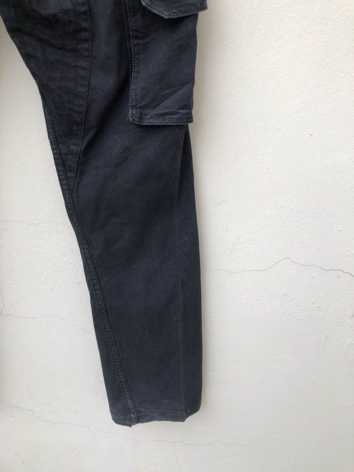 wjk Acoustic Japan Black Parachute Flare Cargo Trouser Pant Size US 31 - 20 Thumbnail