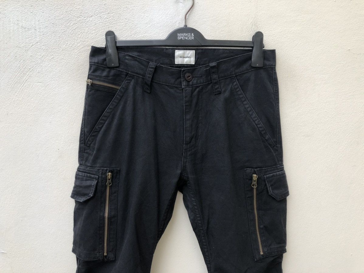 wjk Acoustic Japan Black Parachute Flare Cargo Trouser Pant Size US 31 - 9 Thumbnail