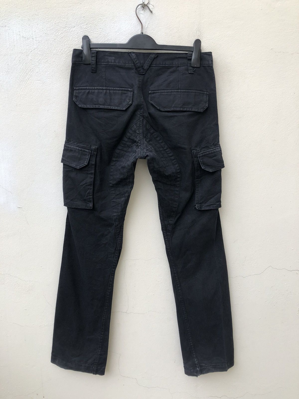 wjk Acoustic Japan Black Parachute Flare Cargo Trouser Pant Size US 31 - 16 Thumbnail