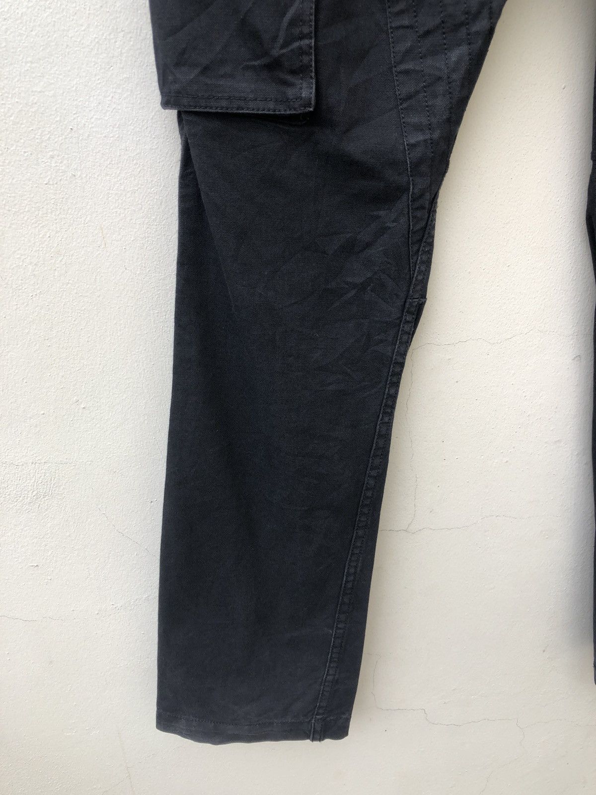 wjk Acoustic Japan Black Parachute Flare Cargo Trouser Pant Size US 31 - 18 Thumbnail