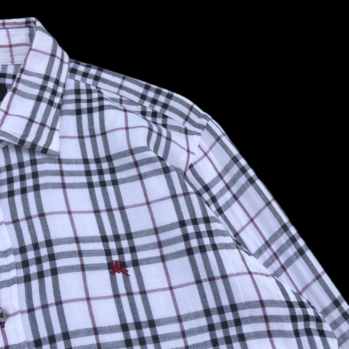 Burberry Burberry Black Label Checked Embroidered Logo Long Sleeves Size US M / EU 48-50 / 2 - 4 Thumbnail