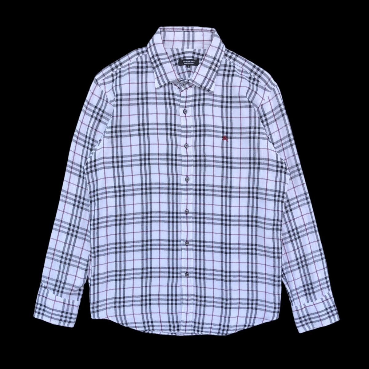 Burberry Burberry Black Label Checked Embroidered Logo Long Sleeves Size US M / EU 48-50 / 2 - 3 Thumbnail
