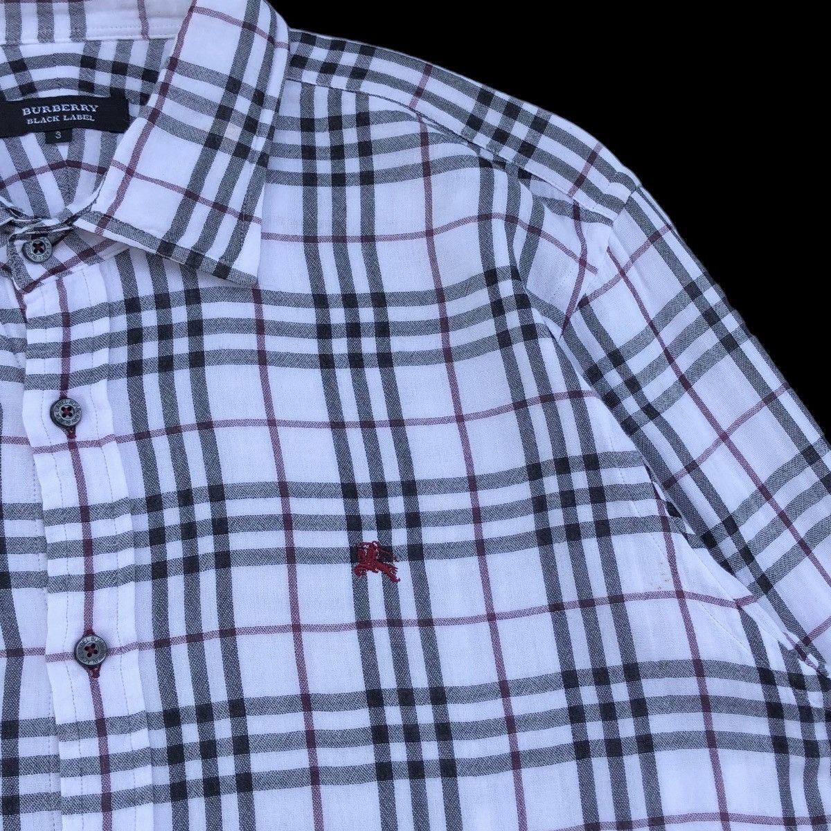 Burberry Burberry Black Label Checked Embroidered Logo Long Sleeves Size US M / EU 48-50 / 2 - 5 Thumbnail