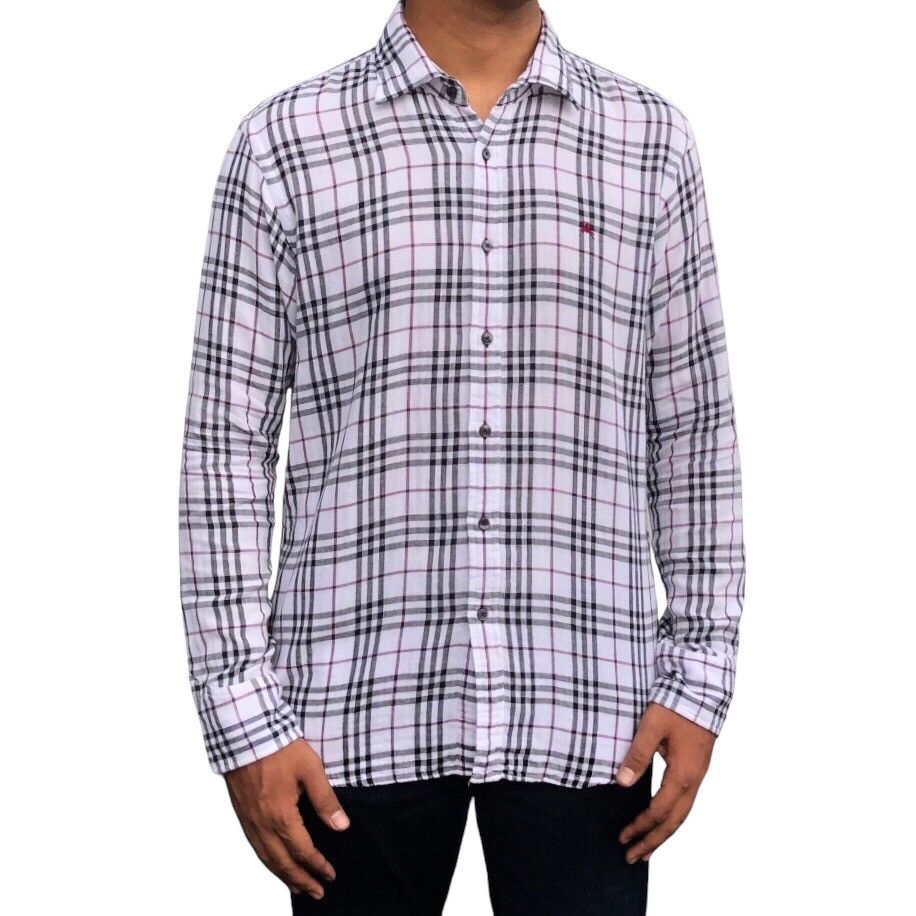 Burberry Burberry Black Label Checked Embroidered Logo Long Sleeves Size US M / EU 48-50 / 2 - 1 Thumbnail