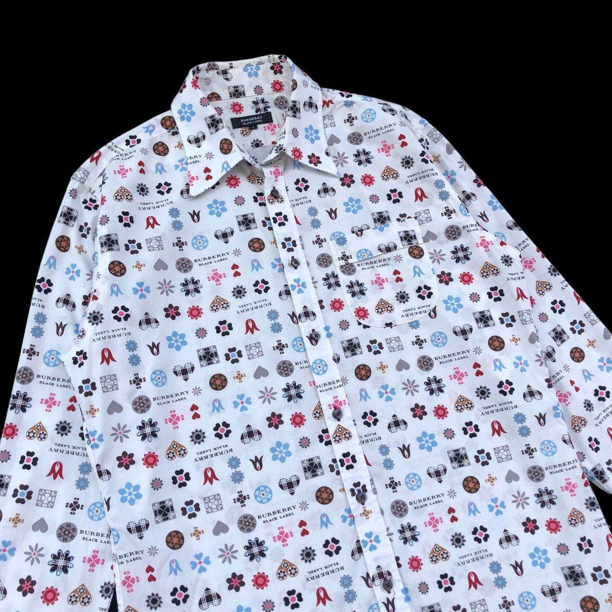 Burberry Burberry BlackLabel Spell Out Over Print Long Sleeve Size US M / EU 48-50 / 2 - 2 Thumbnail