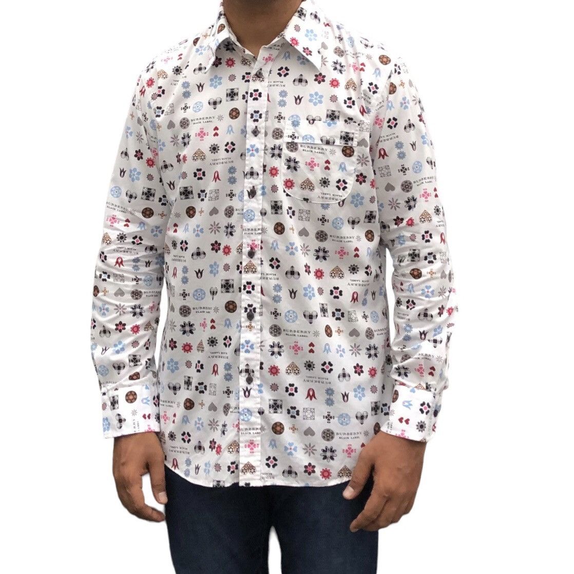 Burberry Burberry BlackLabel Spell Out Over Print Long Sleeve Size US M / EU 48-50 / 2 - 4 Thumbnail