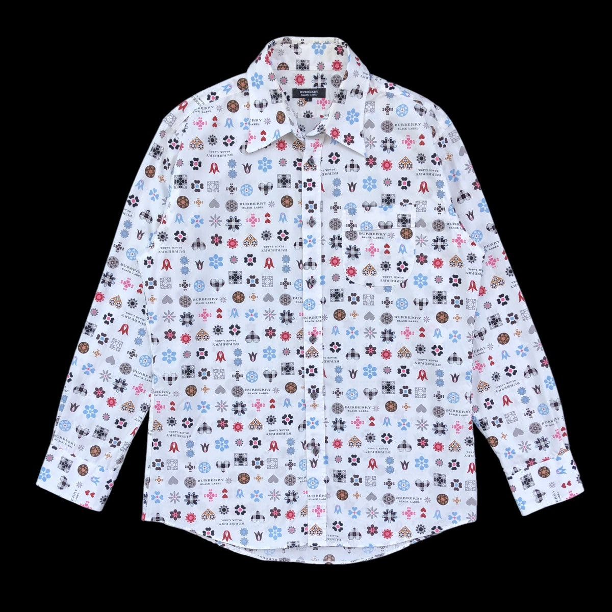 Burberry Burberry BlackLabel Spell Out Over Print Long Sleeve Size US M / EU 48-50 / 2 - 1 Thumbnail