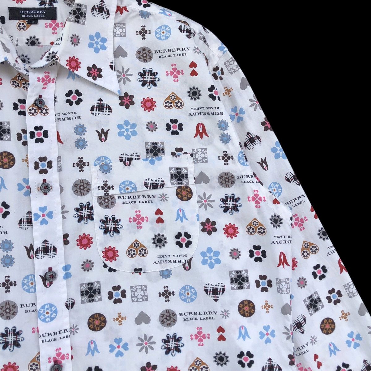 Burberry Burberry BlackLabel Spell Out Over Print Long Sleeve Size US M / EU 48-50 / 2 - 9 Thumbnail