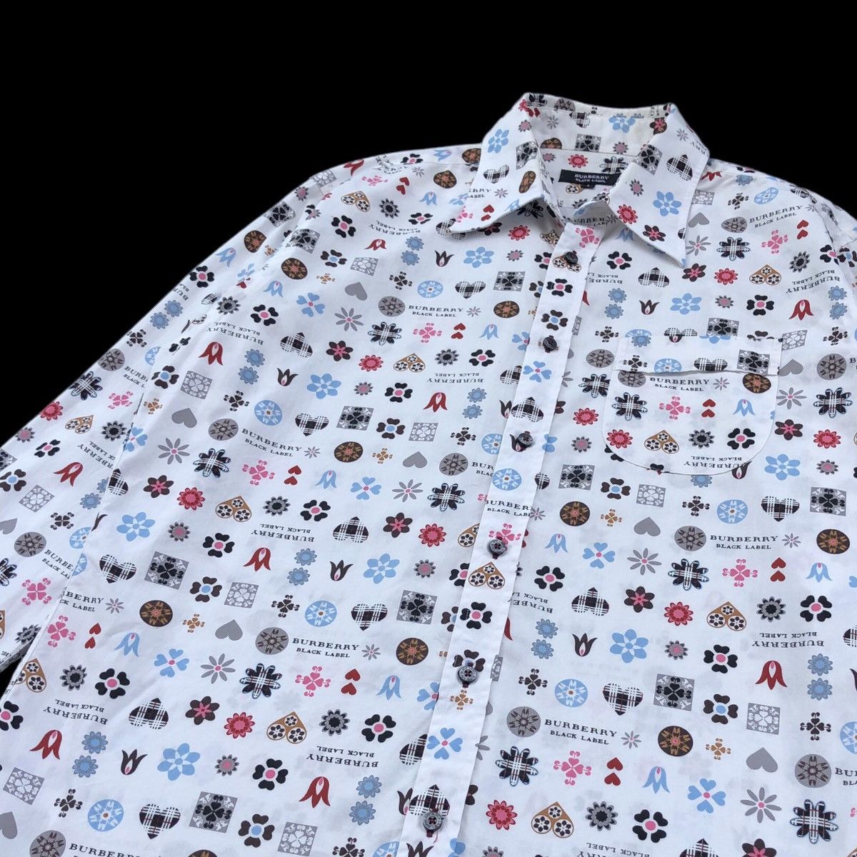 Burberry Burberry BlackLabel Spell Out Over Print Long Sleeve Size US M / EU 48-50 / 2 - 6 Thumbnail