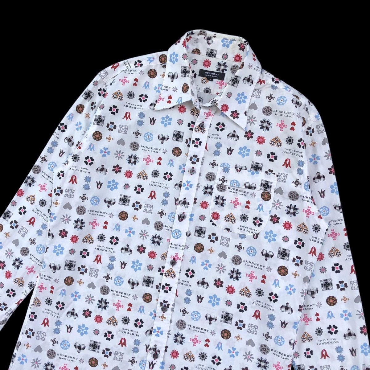 Burberry Burberry BlackLabel Spell Out Over Print Long Sleeve Size US M / EU 48-50 / 2 - 5 Thumbnail