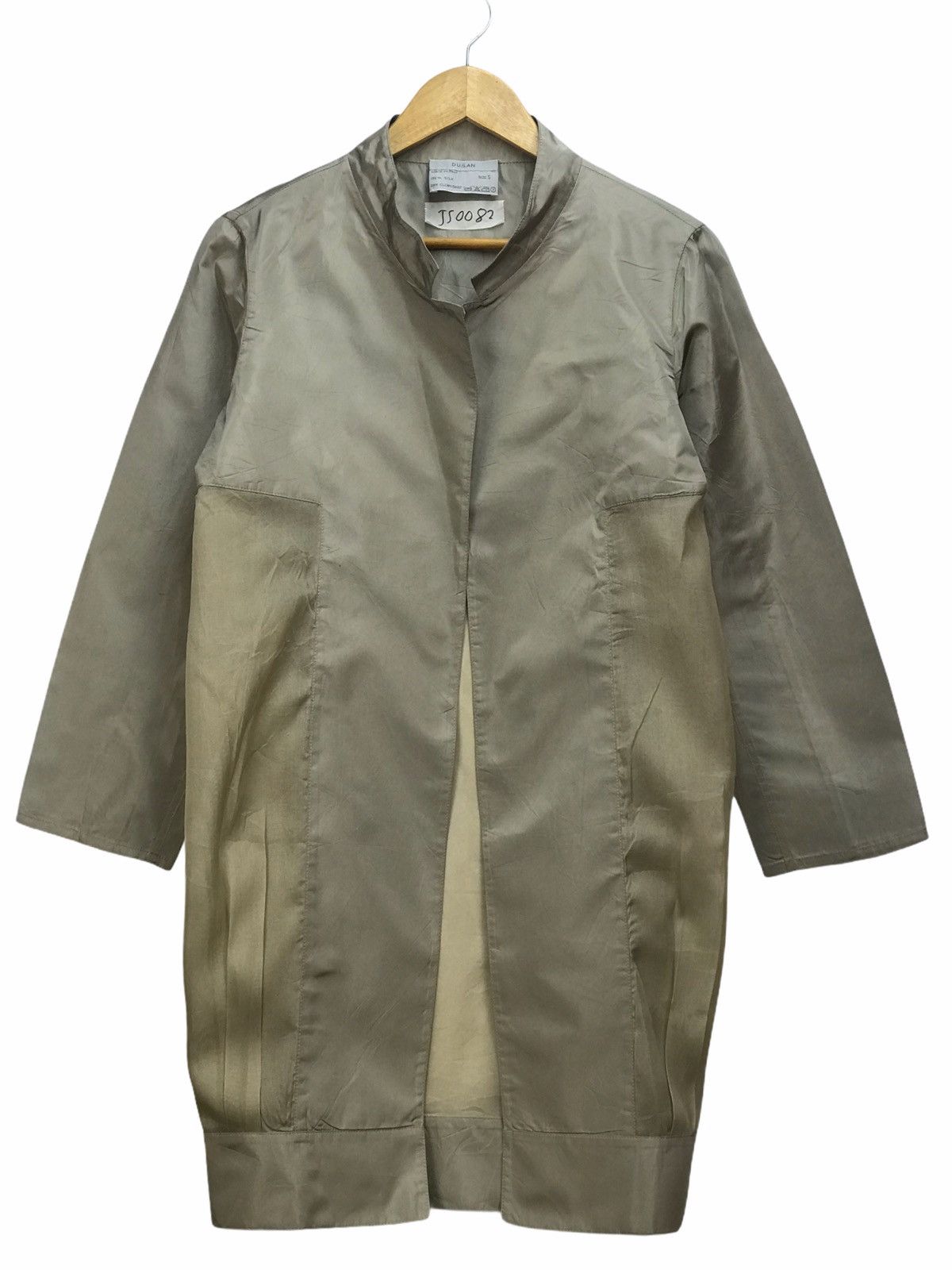 image of Italian Designers Dusan Design Silk Jacket in Grey, Men's (Size Small)