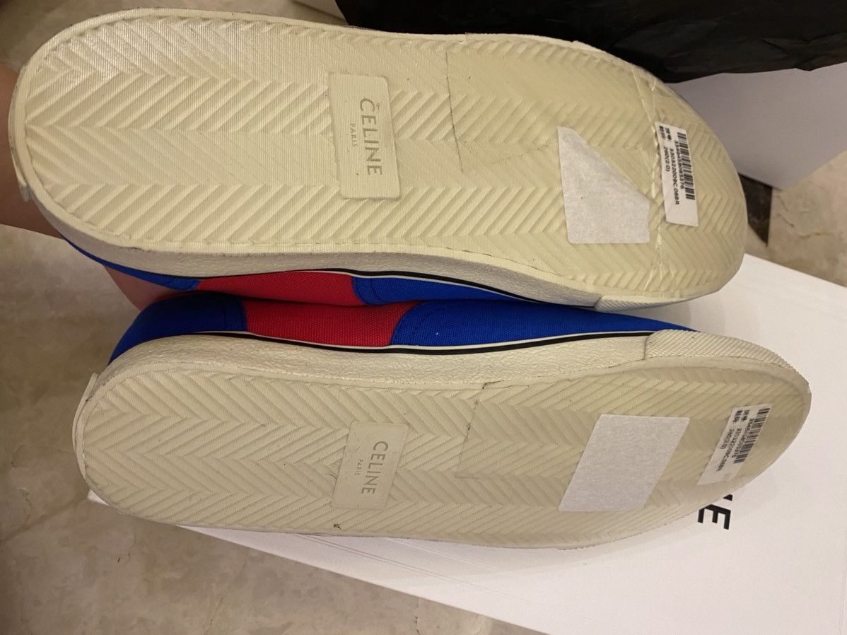 Celine × Hedi Slimane Blue and red low top sneaker Sz40/41 Size US 7 / EU 40 - 4 Thumbnail