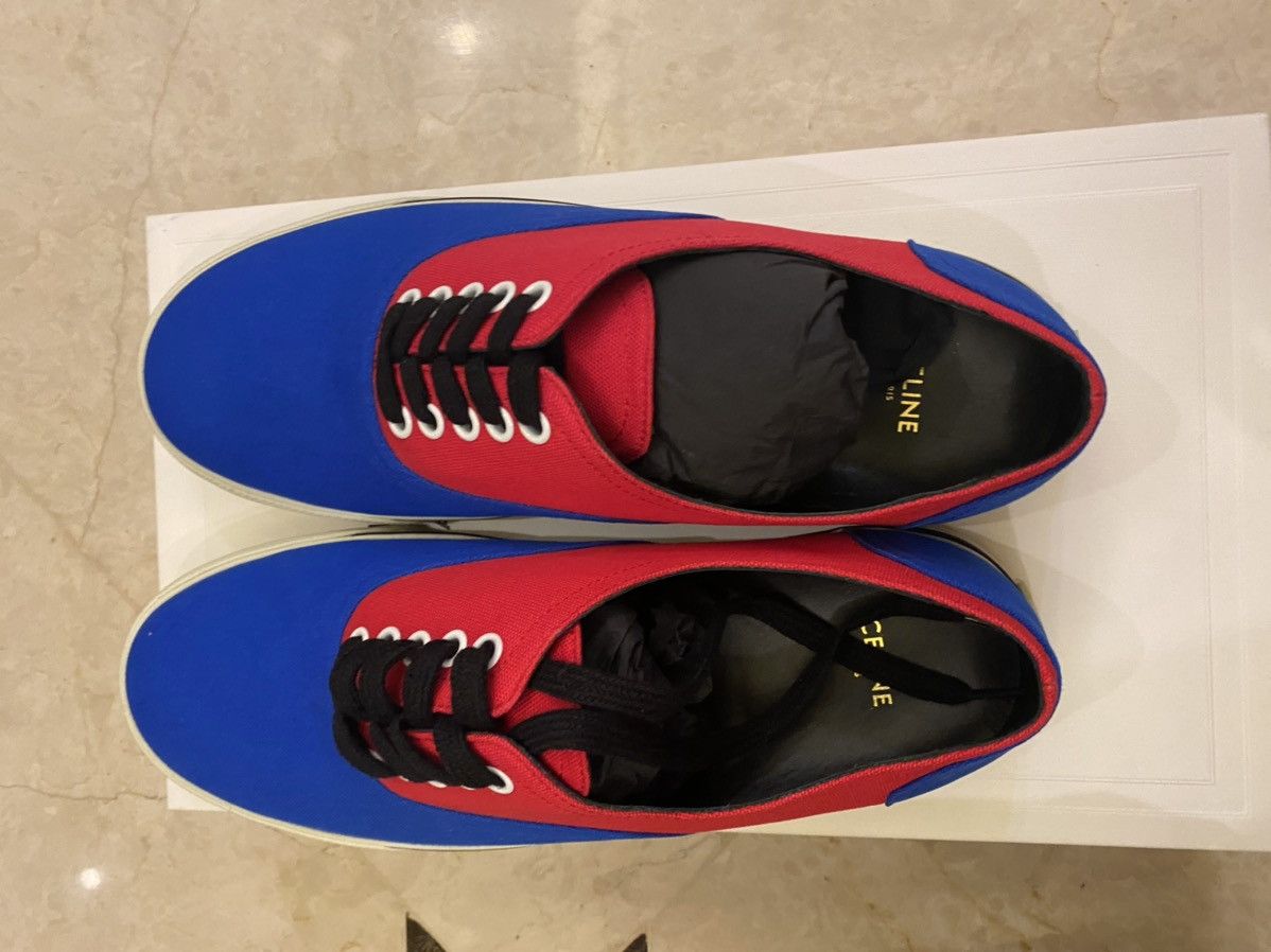 Celine × Hedi Slimane Blue and red low top sneaker Sz40/41 Size US 7 / EU 40 - 3 Thumbnail