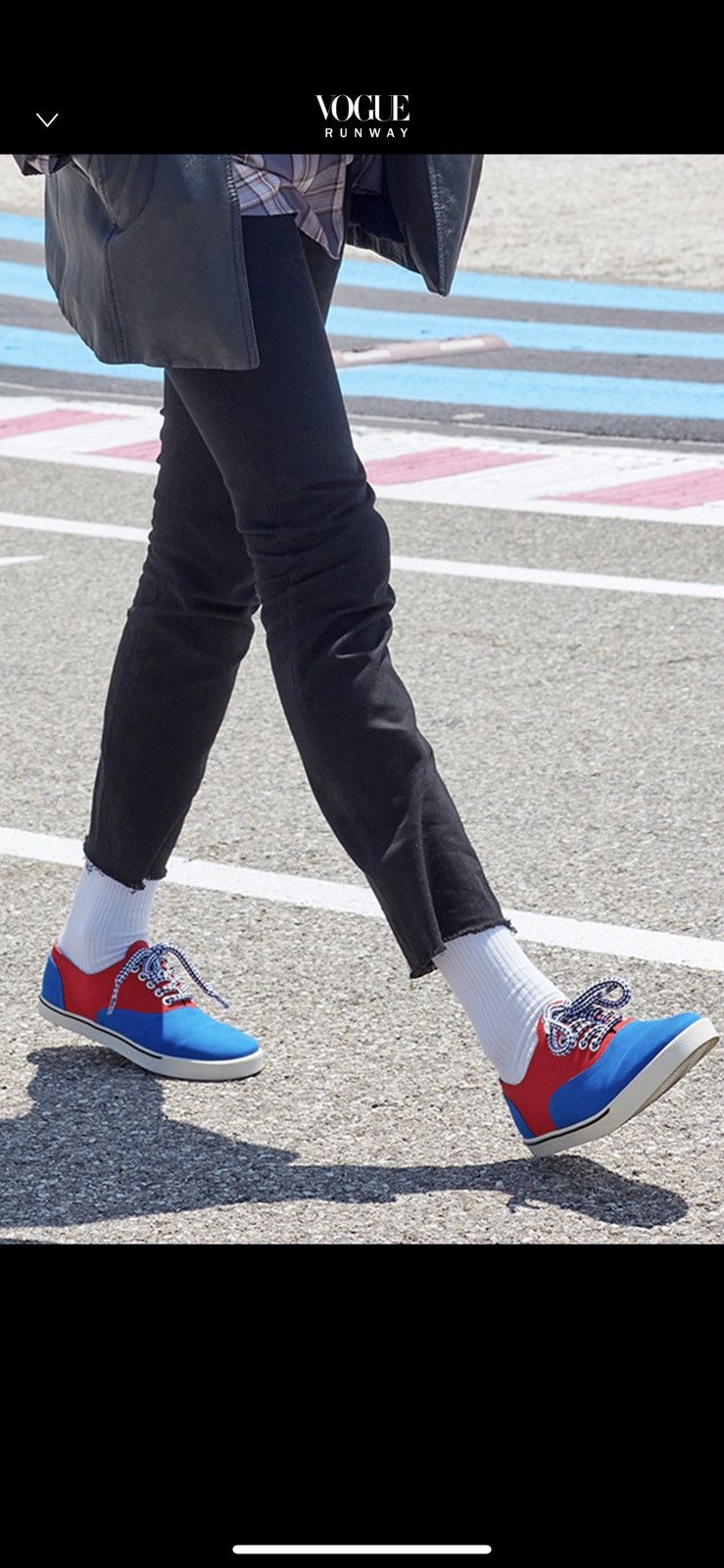 Celine × Hedi Slimane Blue and red low top sneaker Sz40/41 Size US 7 / EU 40 - 1 Thumbnail