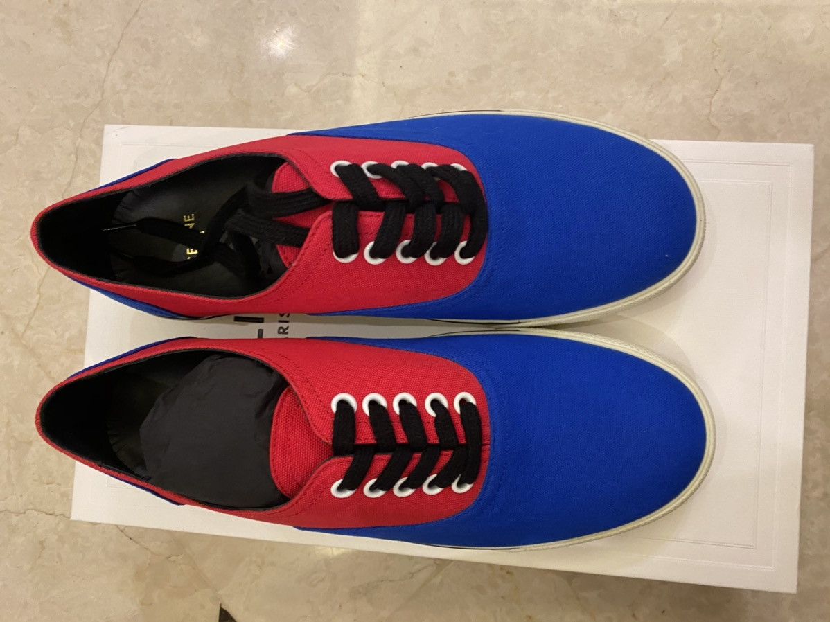 Celine × Hedi Slimane Blue and red low top sneaker Sz40/41 Size US 7 / EU 40 - 2 Thumbnail