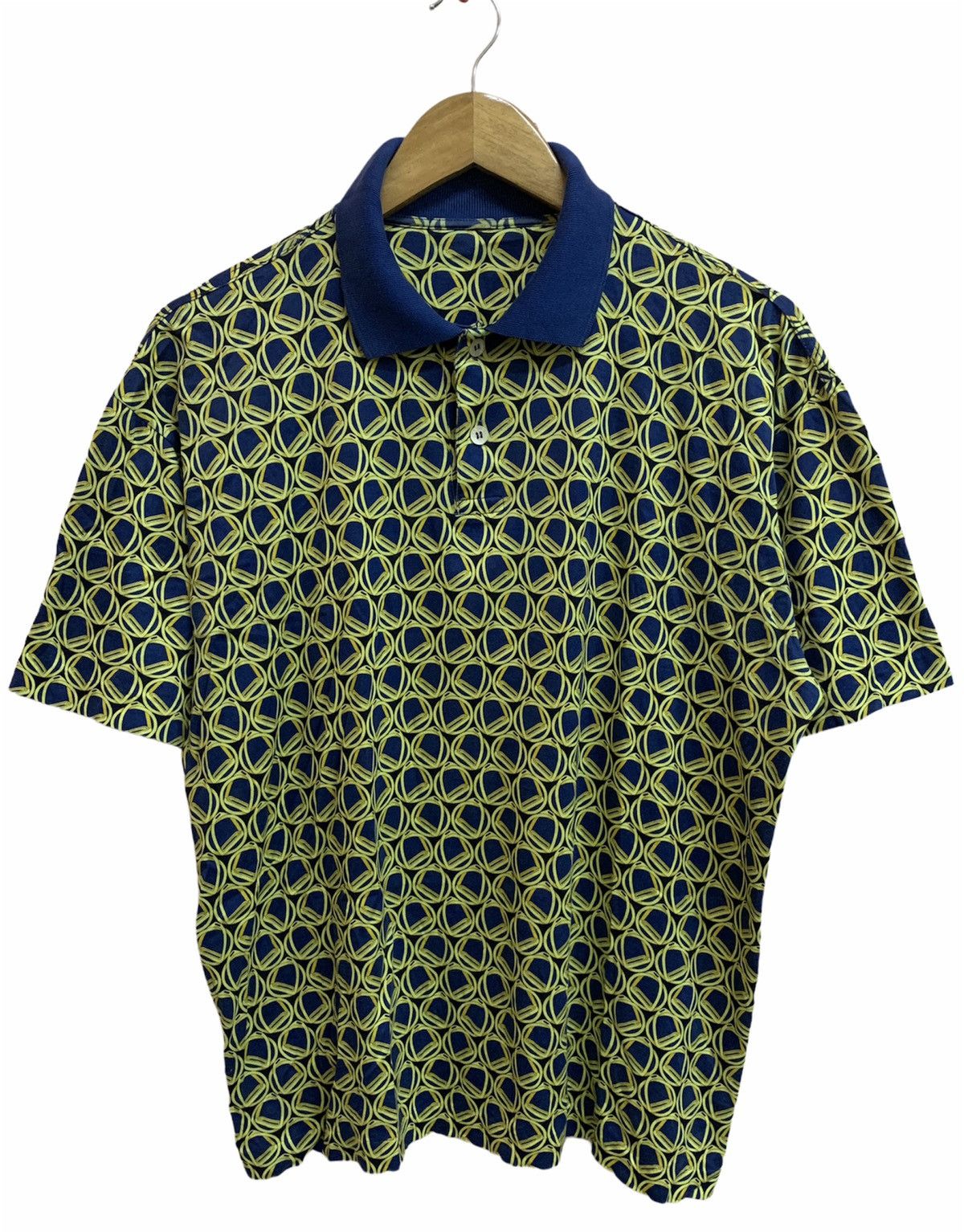 Gucci Rare GUCCI Polo shirt vintage overprint Y2k texture hologram Grailed